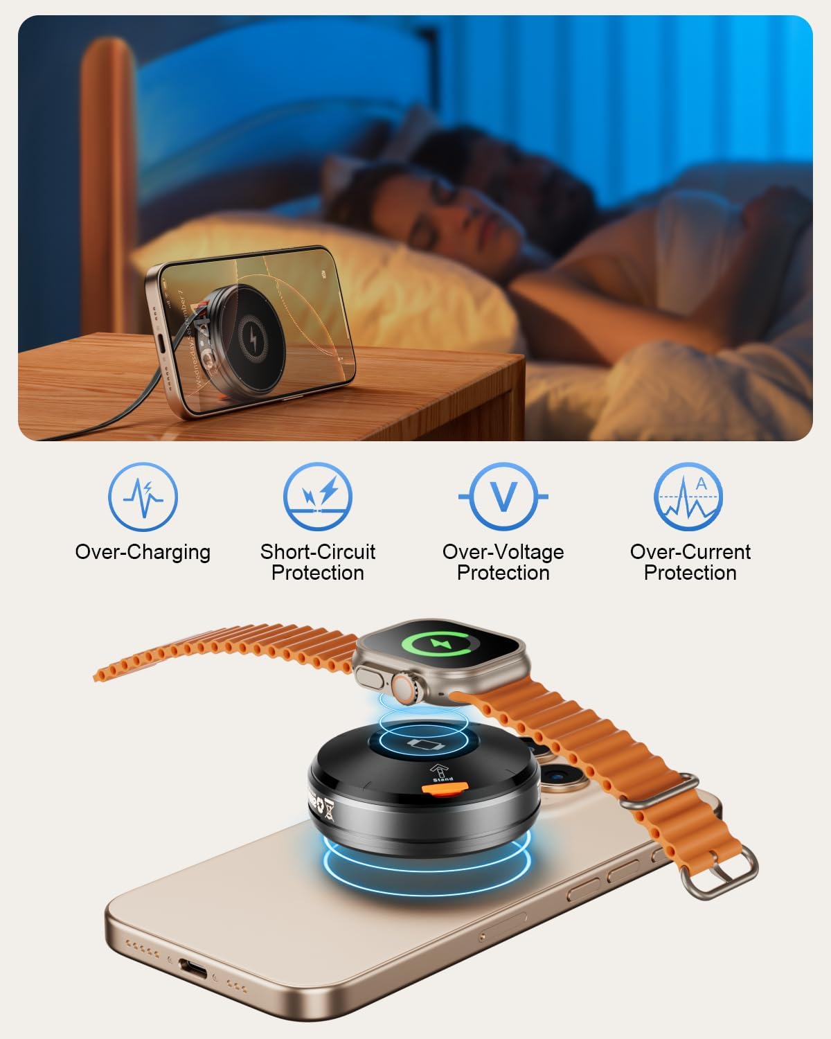 2 in 1 Magnetic Wireless Charger  SS00080TG