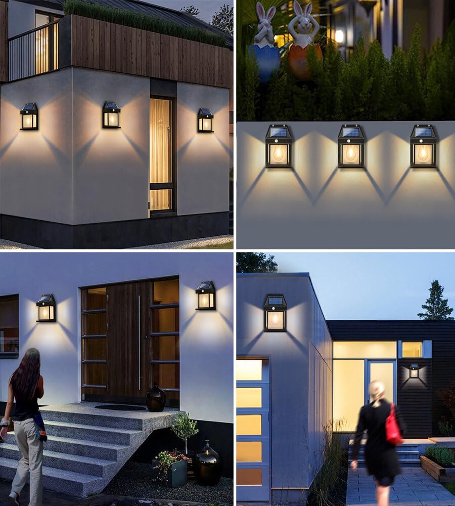 Solar Powered Wall Light with Motion Sensor - SS00662RK