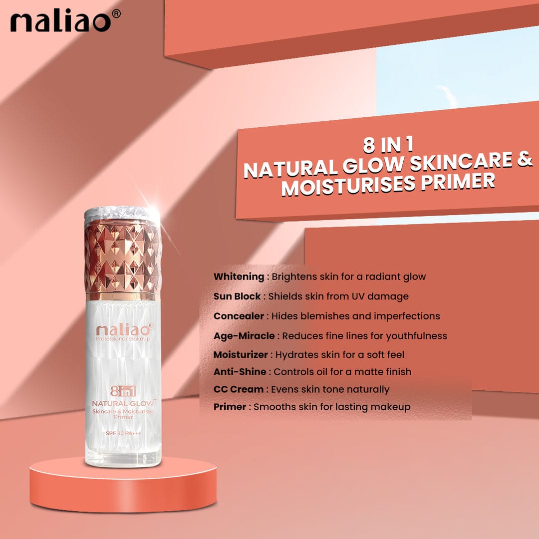Maliao 8 in 1 Natural Glow Skincare & Moisturises Primer-MK01314AC