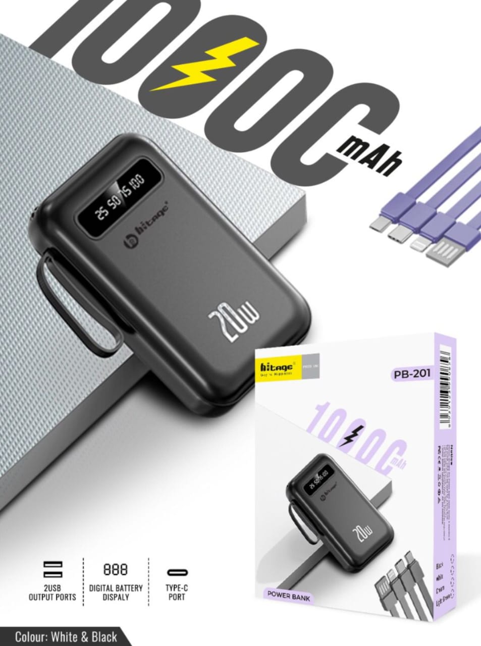 Hitage PB-101 10000mAh Power Bank (SS01218VM)