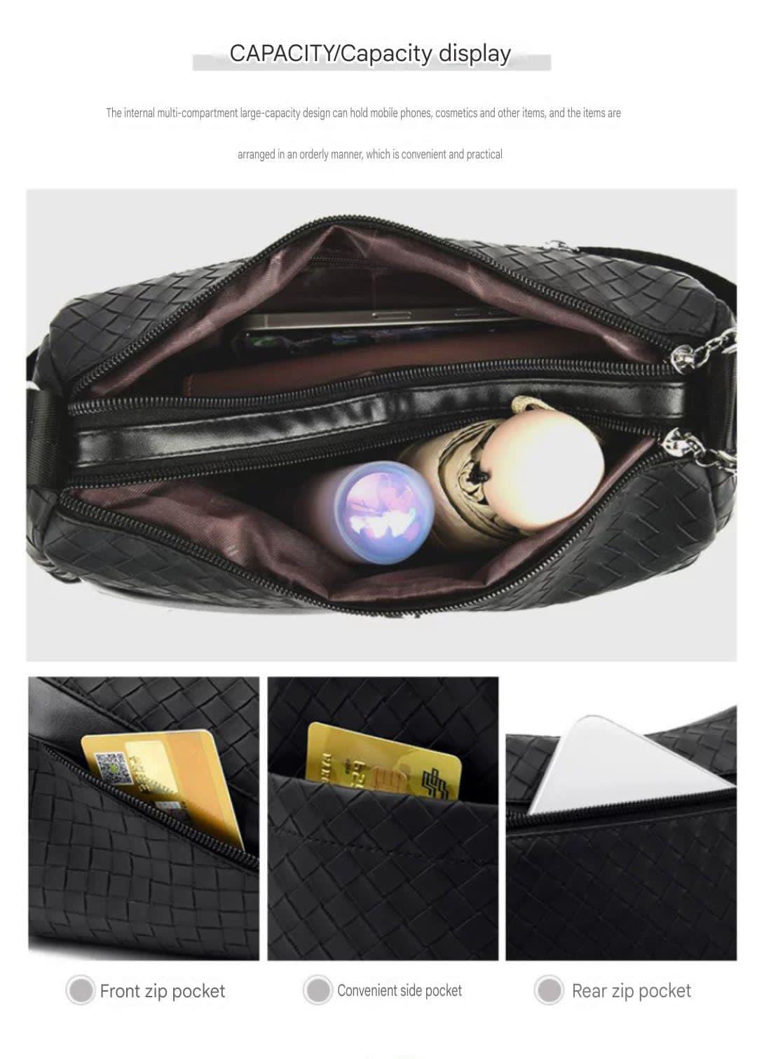 Woven Brown Shoulder Bag PREMIUM QUALITY- AM01417MB