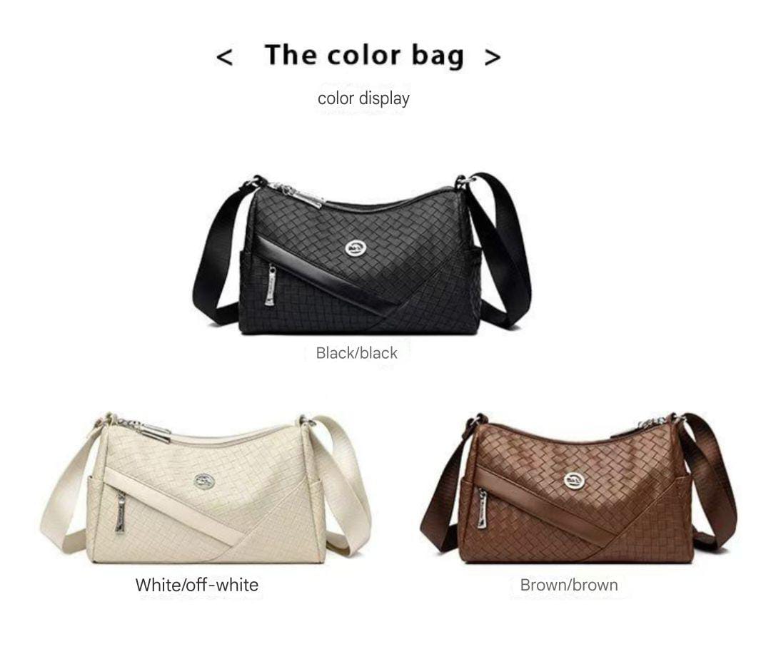 Woven Brown Shoulder Bag- AM01417MB