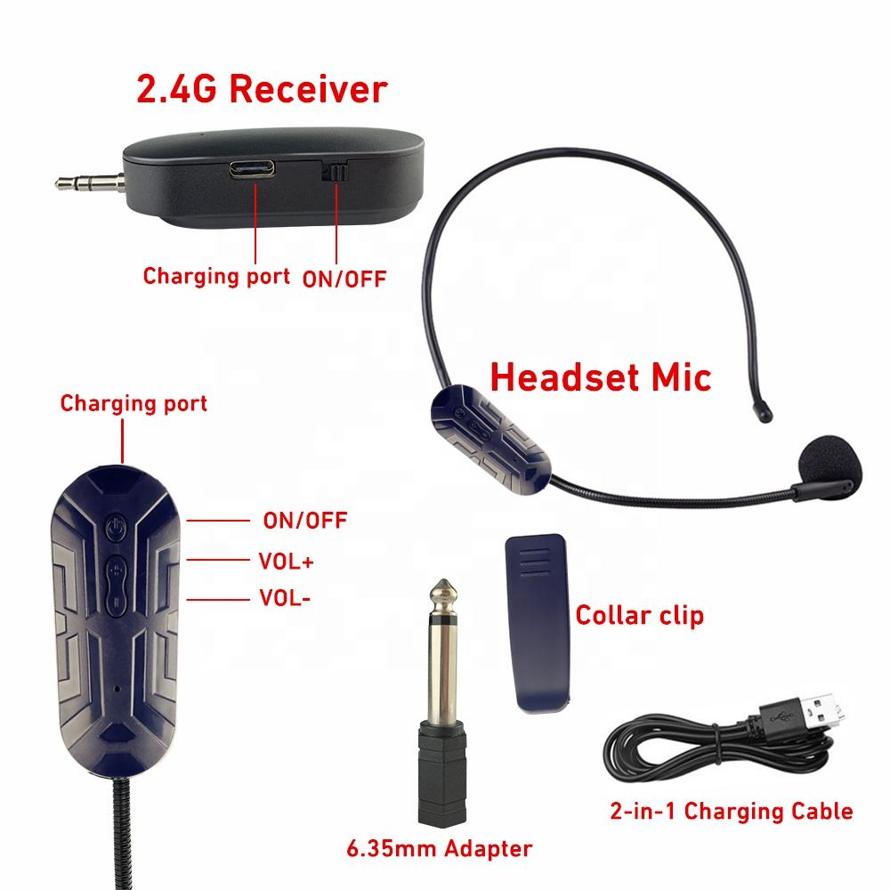 Wireless Headset Microphone AY-201  SS00049TG