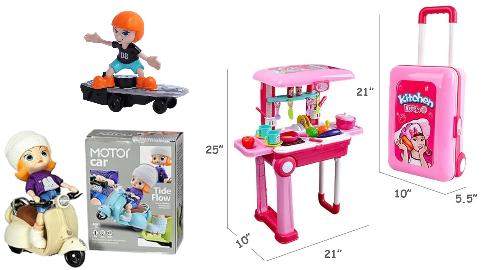 Children's Toy Beauty Set and Scooter Play Pack-AM00967NT (1 BHK FLAT GIVEAWAY PRODUCT )