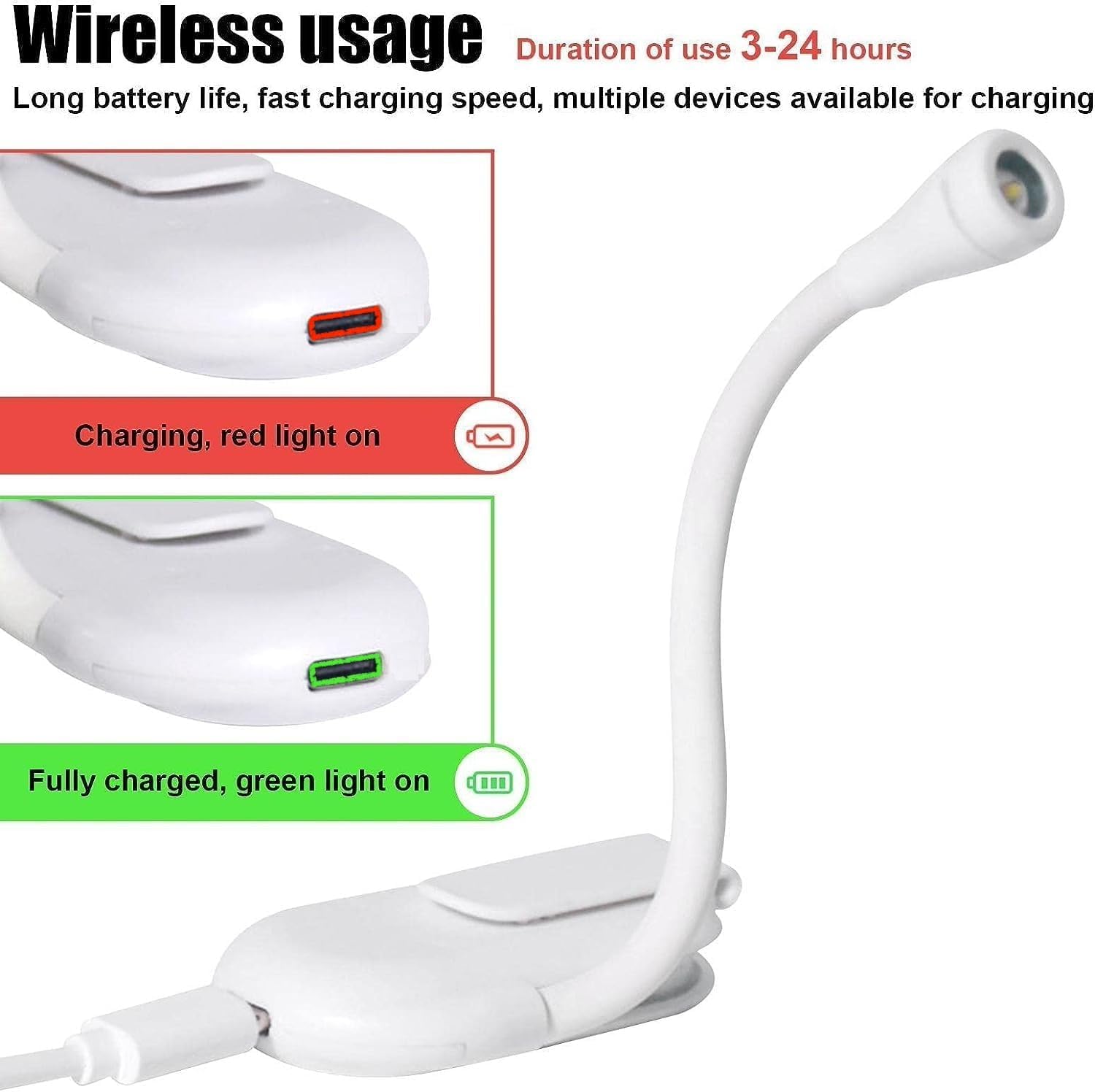 Flexible LED Clip-On Reading Light GD SS00041TG