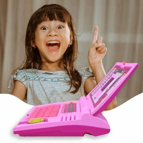 Kids Pink Educational Laptop Toy - SS00684RK