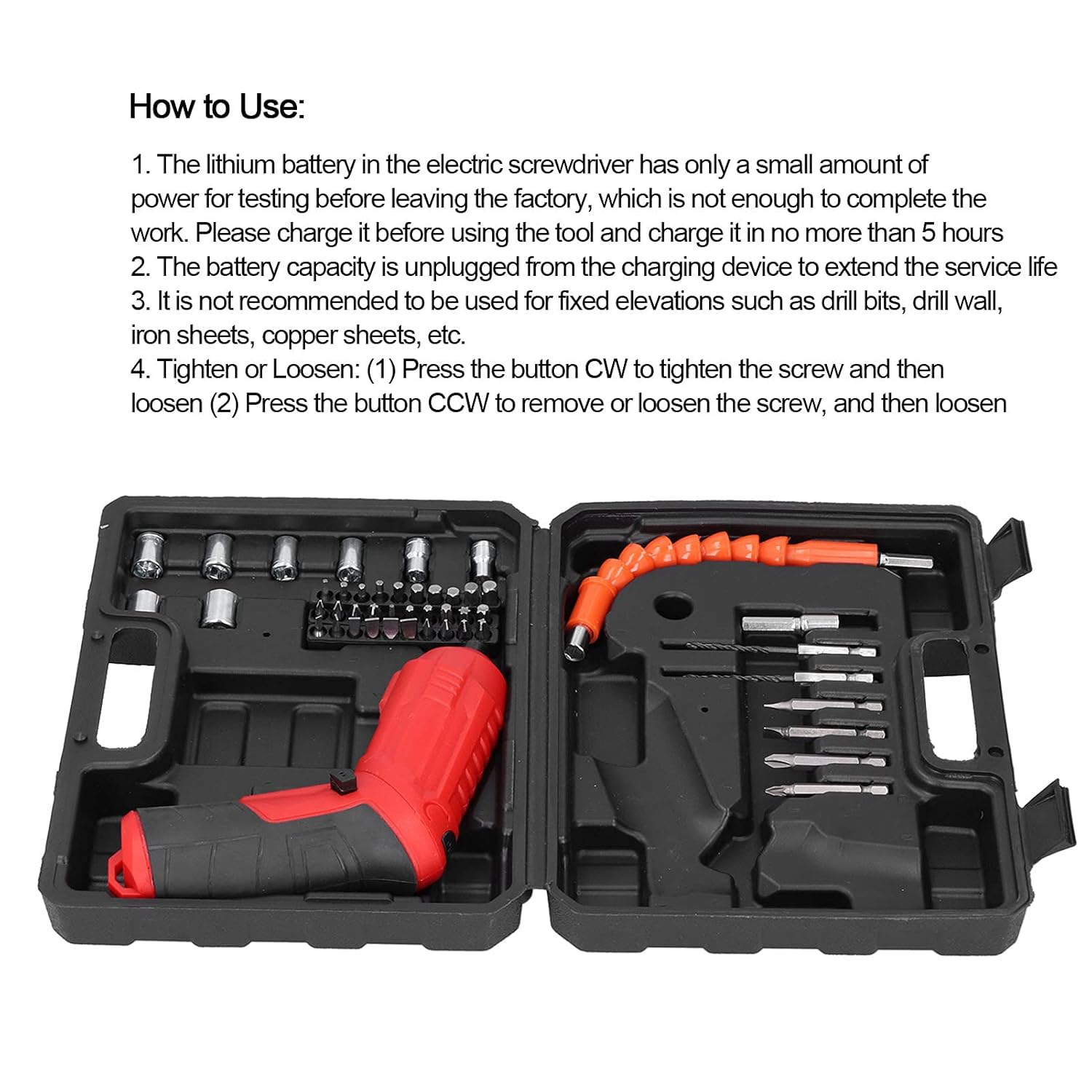 Cordless Electric Screwdriver Set  SS00129TG 