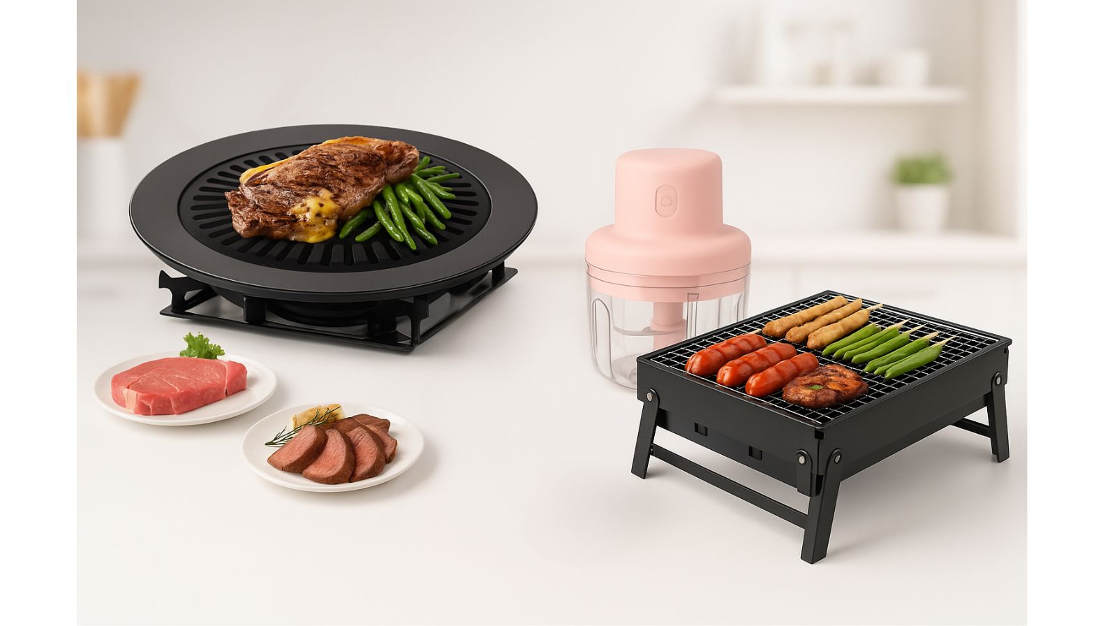 3-in-1 Outdoor & Home Grill Set (SS00714TG)