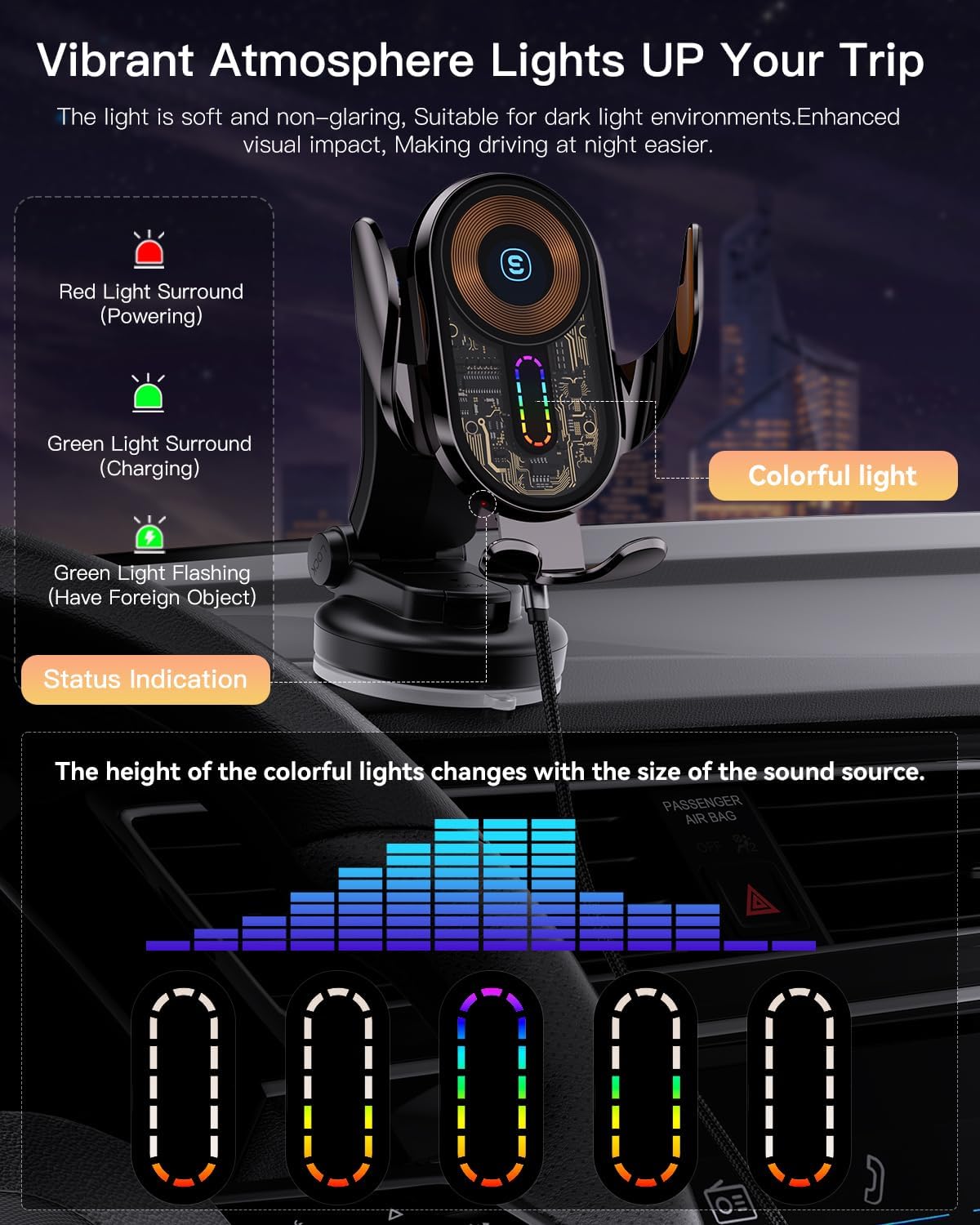 Wireless Car Phone Holder and Charger SS00028TG