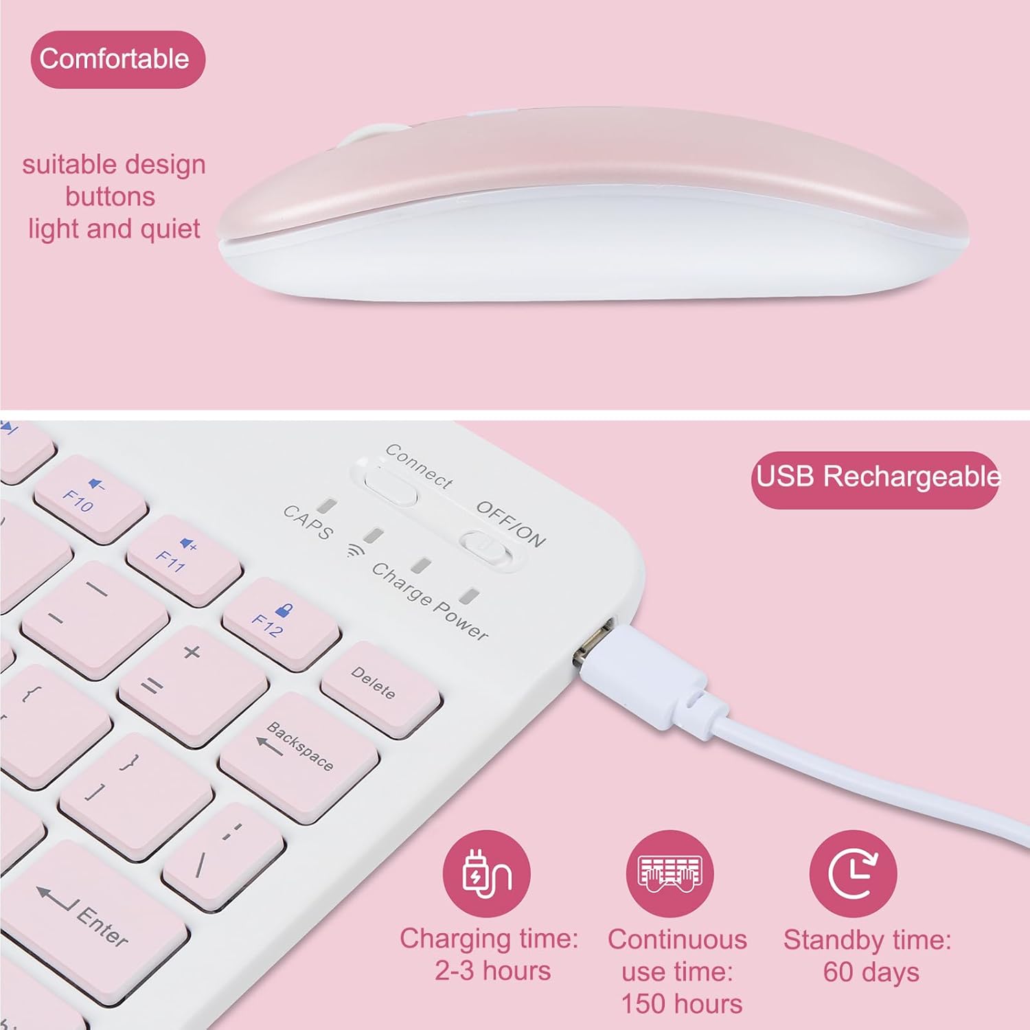 Wireless Keyboard and Mouse Kit SS00053TG 