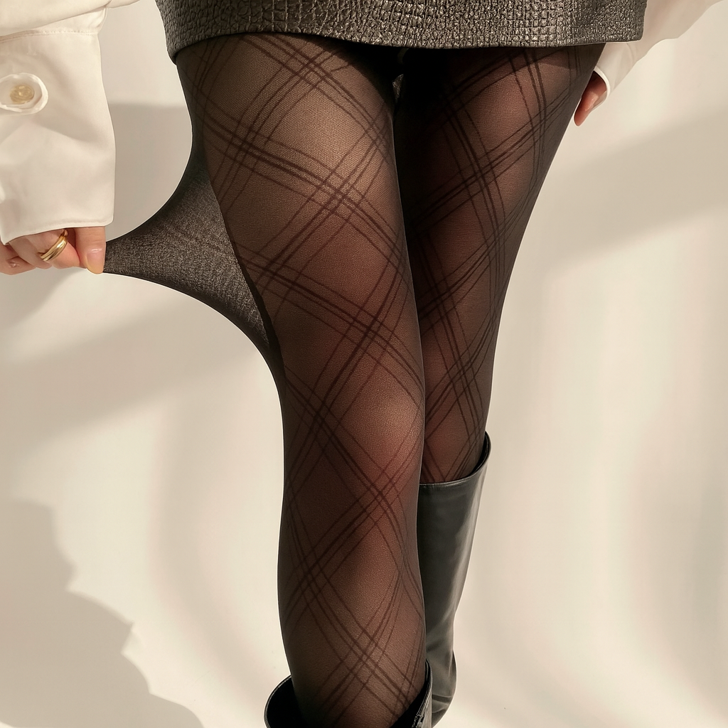 Classic Diamond Mesh Sheer Tights – Elegant Patterned Hosiery  Subtitle