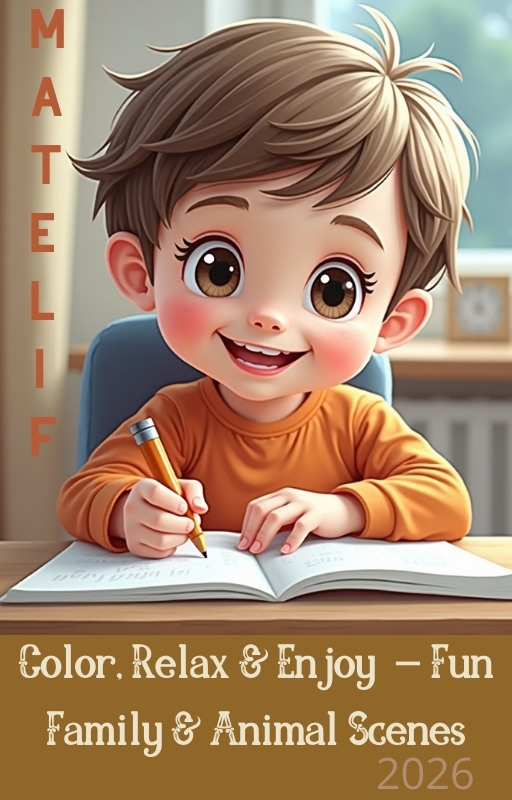 I Love Coloring Book – Fun Family & Animal Scenes | Relax, Create & Enjoy