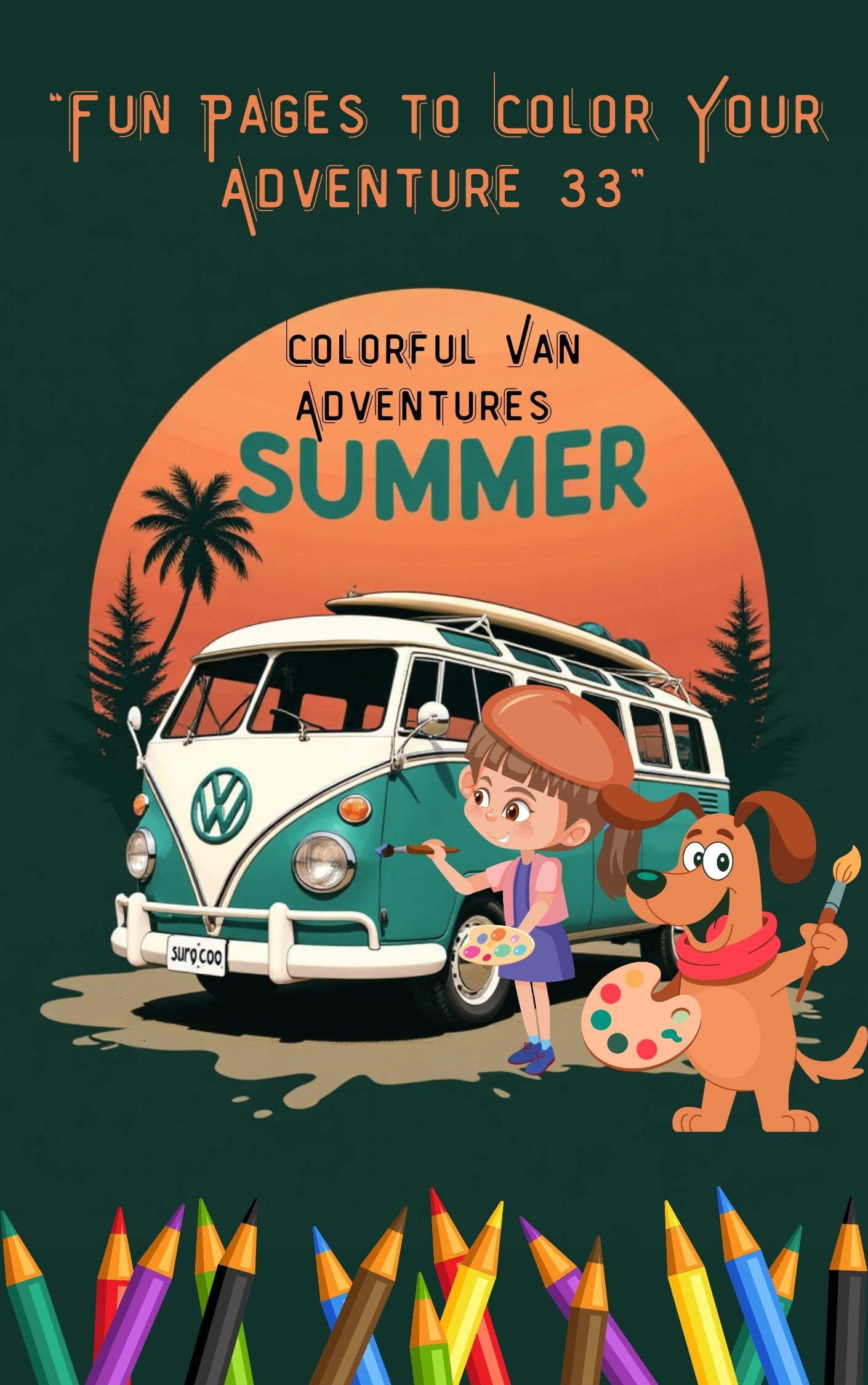 Colorful Van Adventures Summer Coloring Book