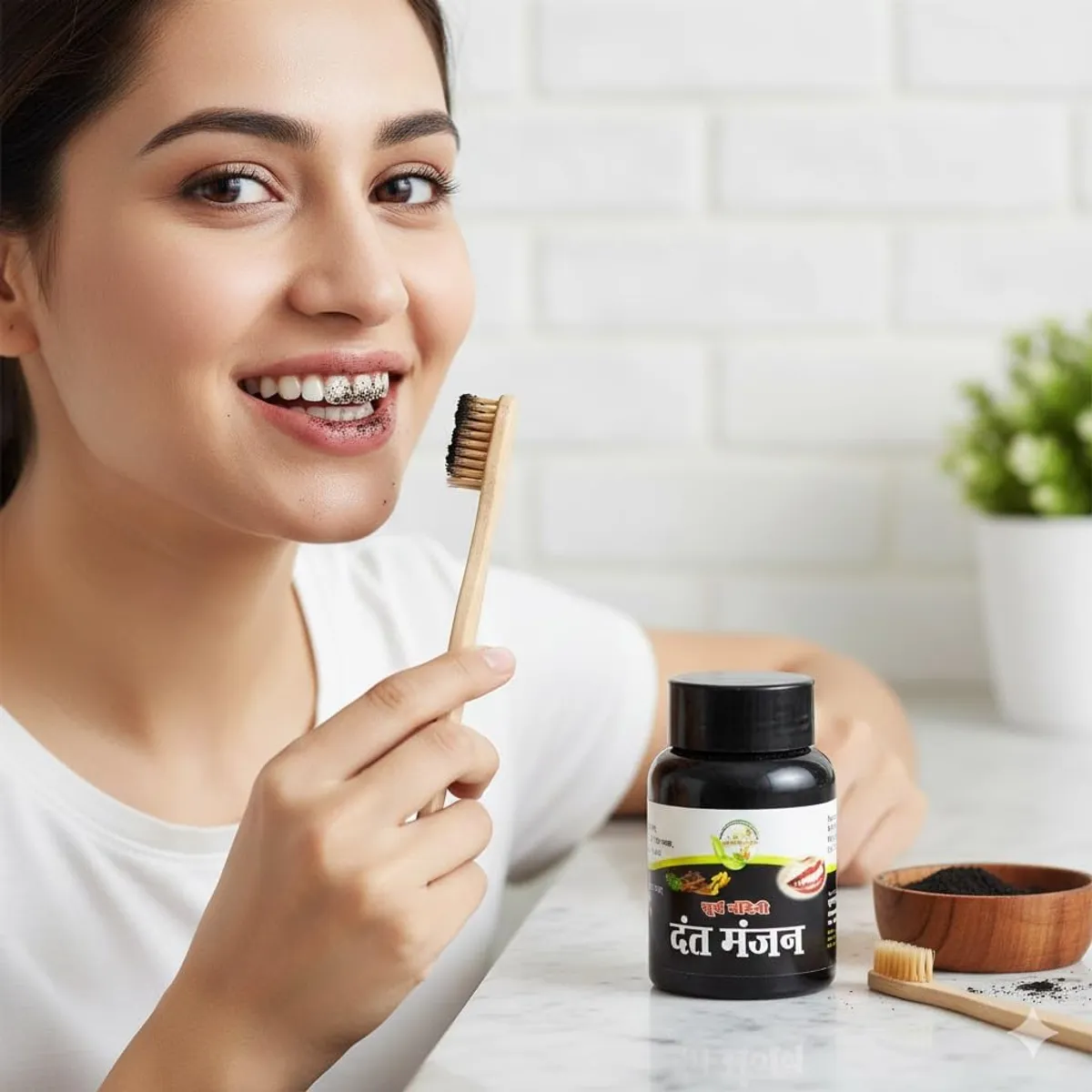 Herbal Oral Care KOral Care Combo: 1 Ayurvedic Dantmanjan 70g + 1 Mouth Freshner 200ml + 1 Bamboo Toothbrushit
