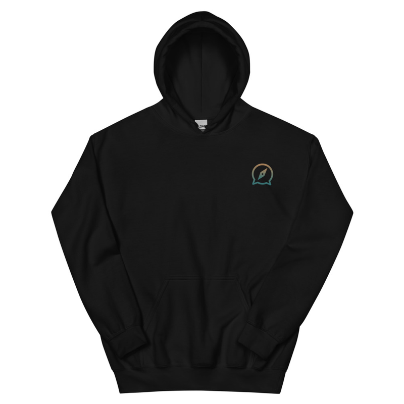 Unisex Hoodie — Embroidered Front Logo Only - different colors