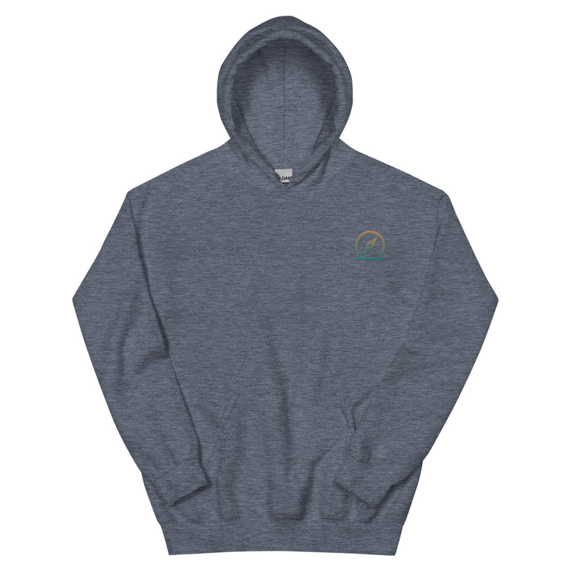 Unisex Hoodie — Embroidered Front Logo Only - different colors