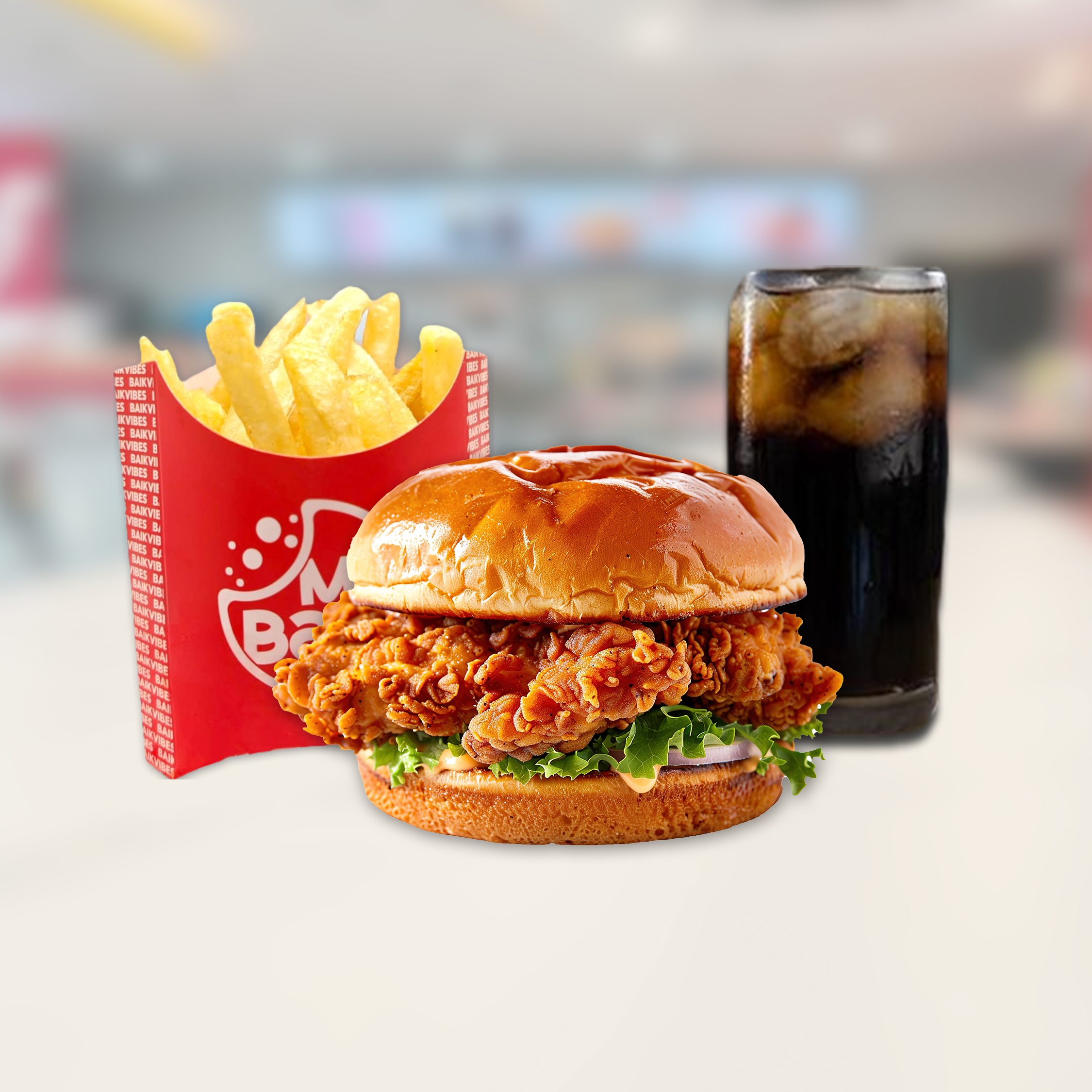 Chicken Deluxe Burger Combo