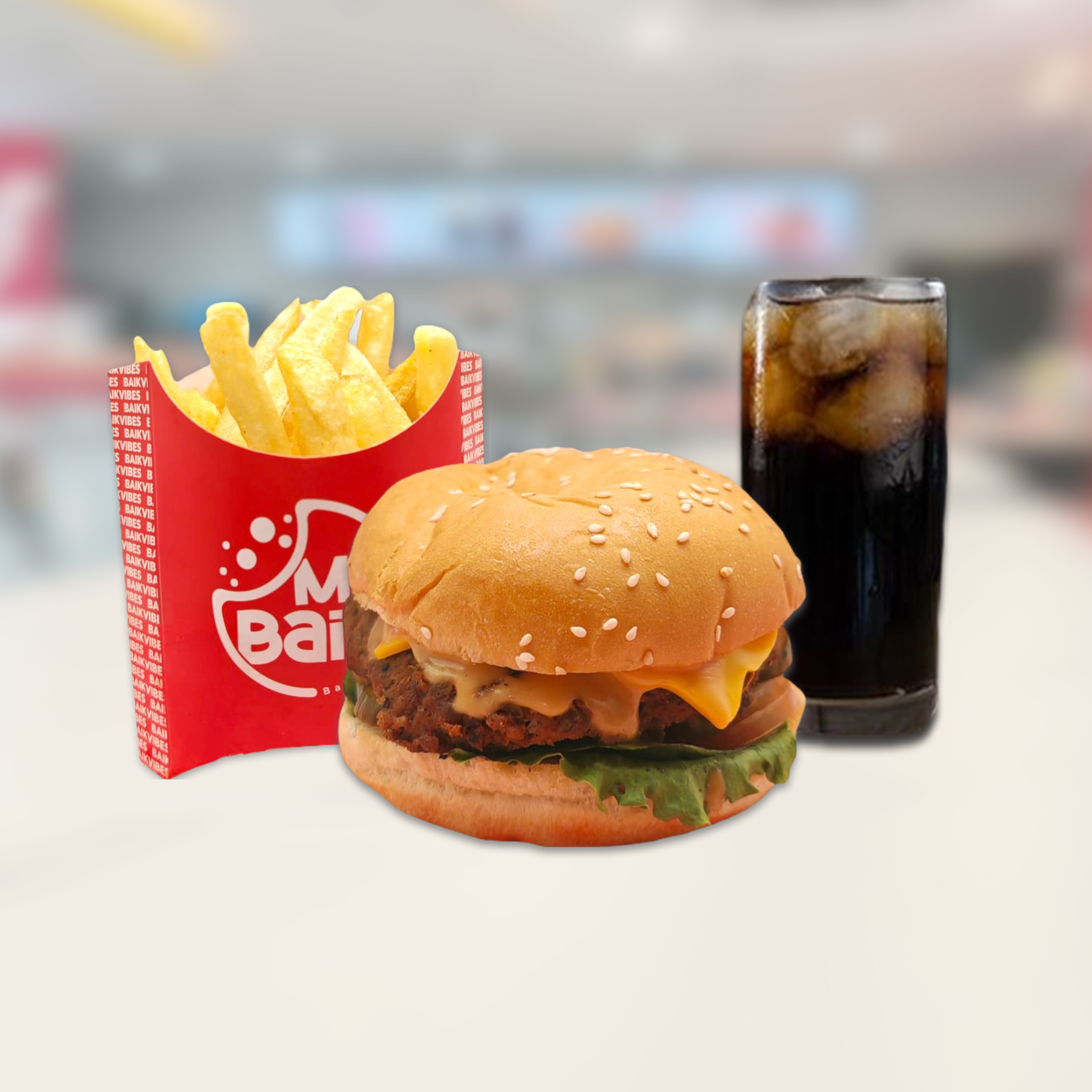 Beef Cheese Burger Combo