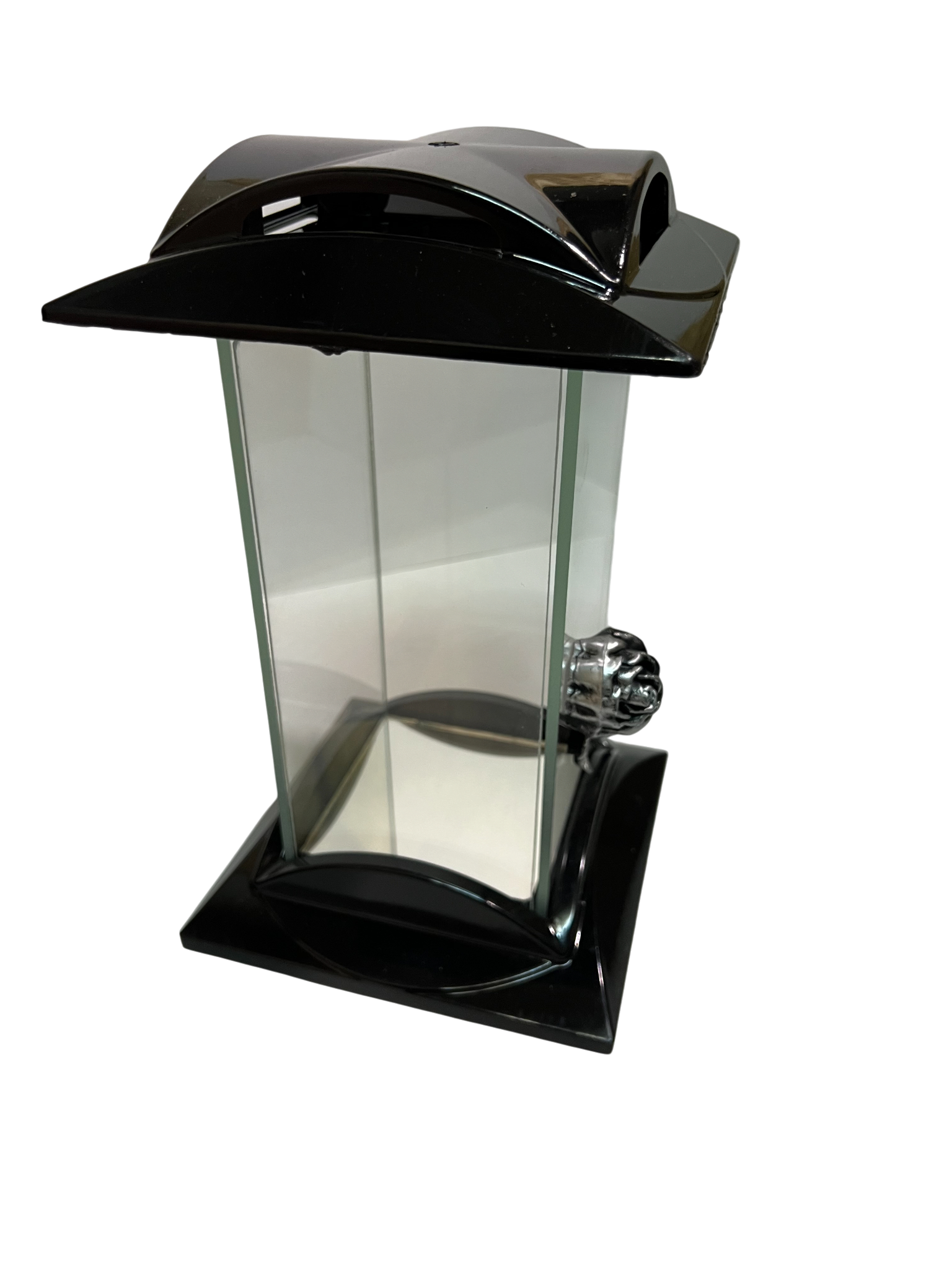 Žvakė sidabrinė su rože su 3D efektu