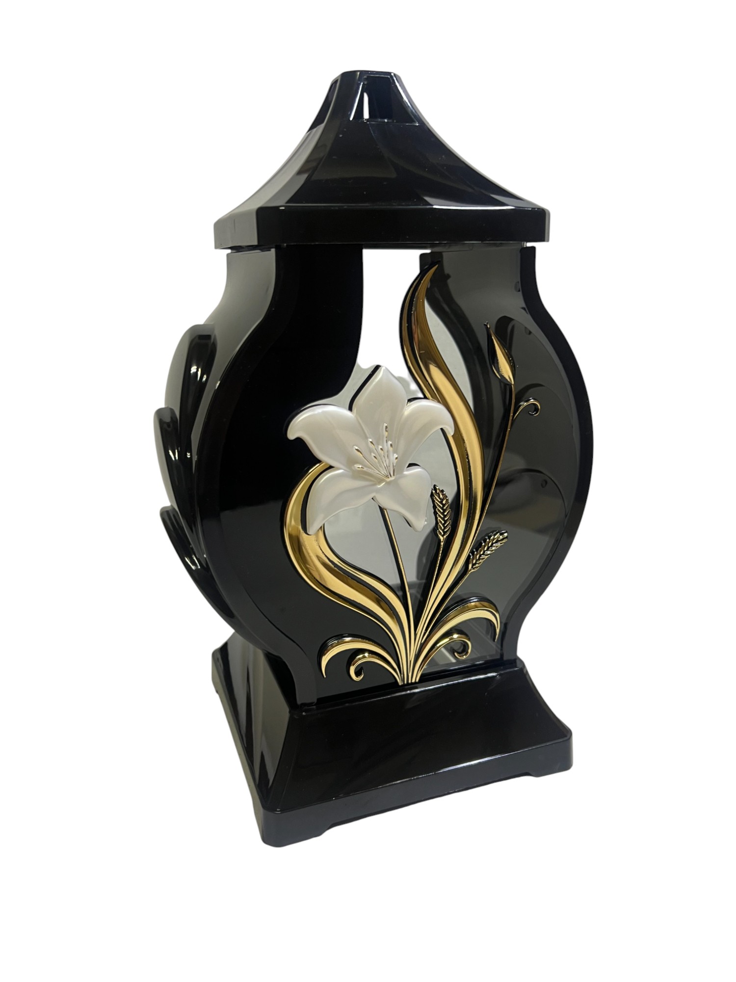 Žvakė Obeliskas su balta kalija ir auksu