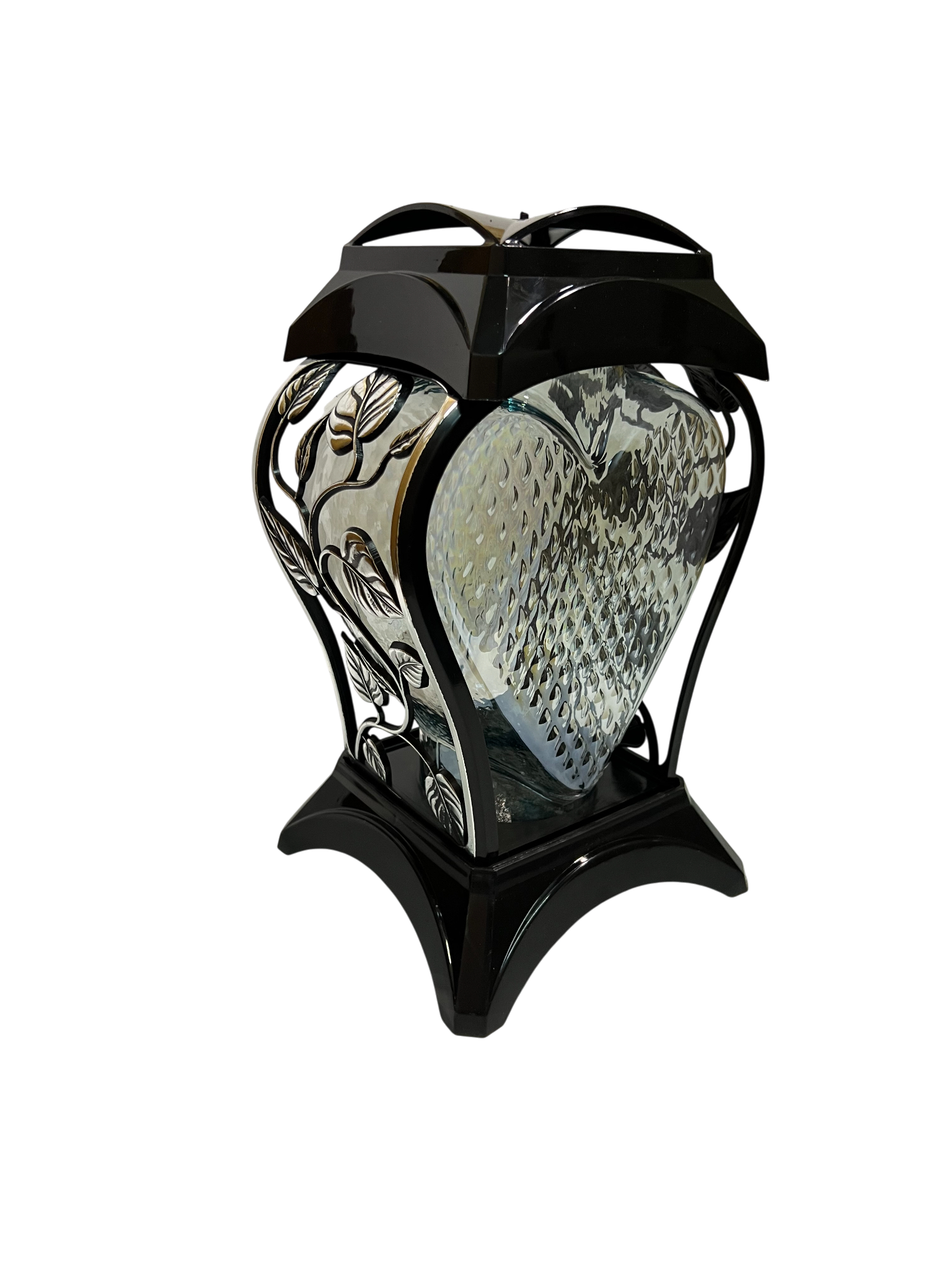 Žvakė Širdis sidabrinėse rožėse