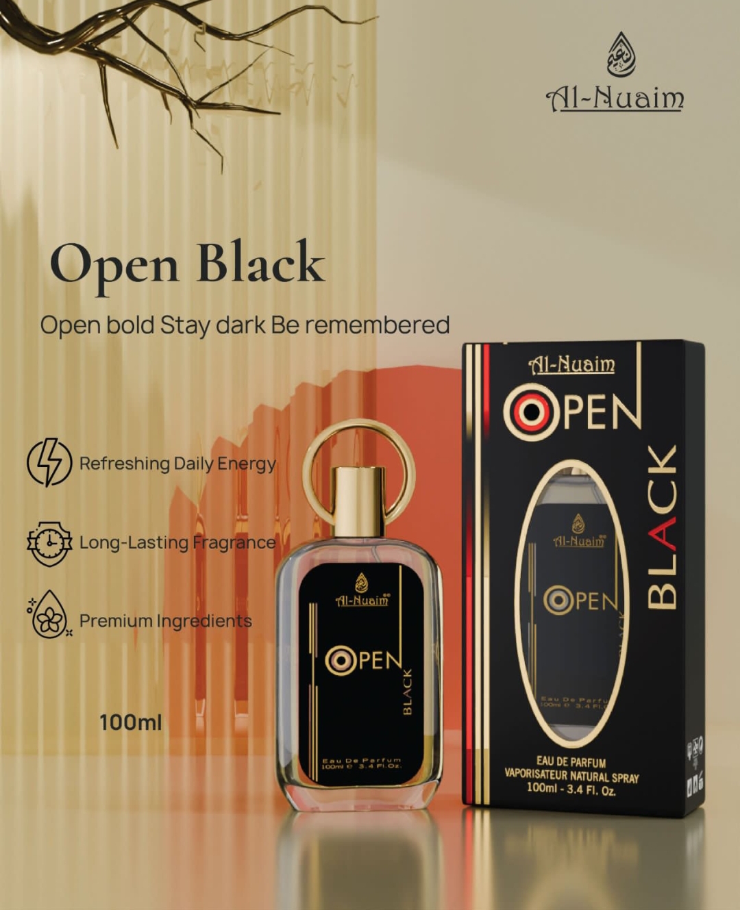 Open Black Eau De Parfum