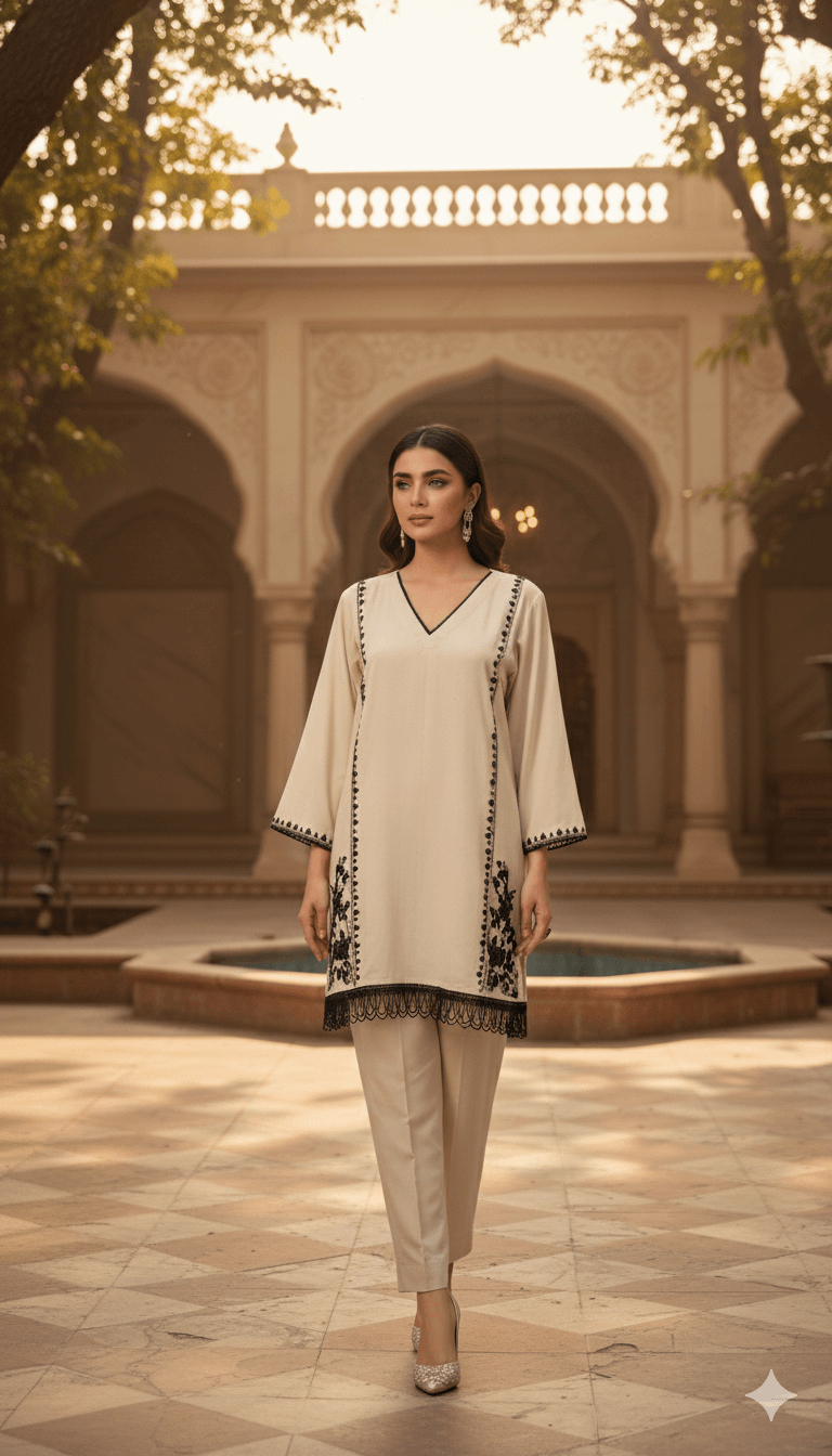 Cream Linen Cotton Co-ord Set