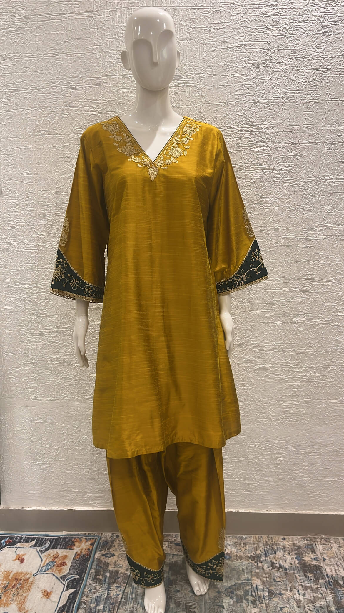 Raw Silk Mustard Co-ord Set