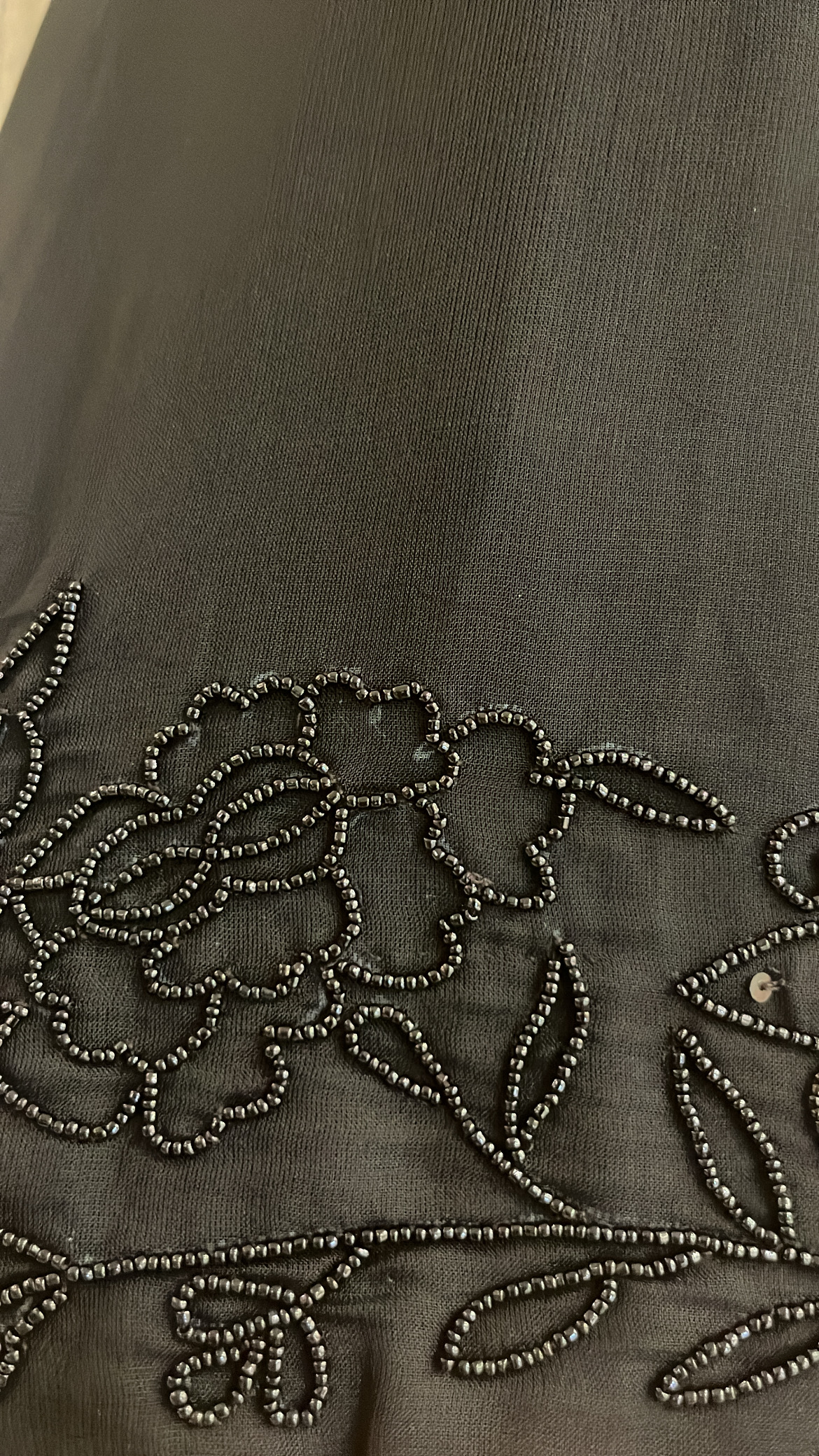 Black Embroided Organza Co-ord Set
