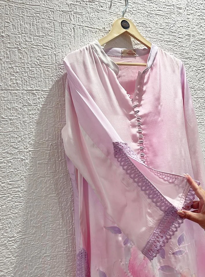 Ombre Lavender Handpainted Suit