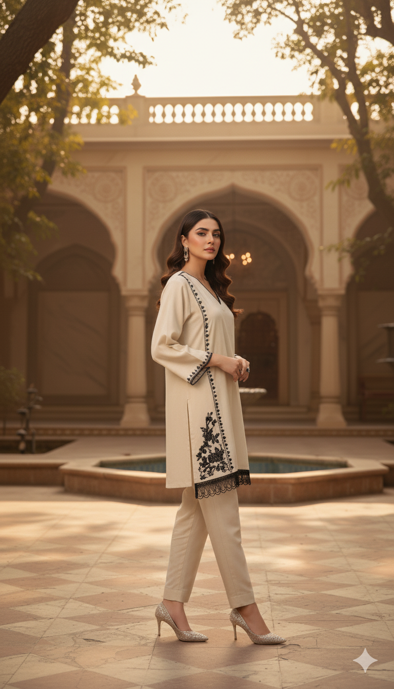 Cream Linen Cotton Co-ord Set