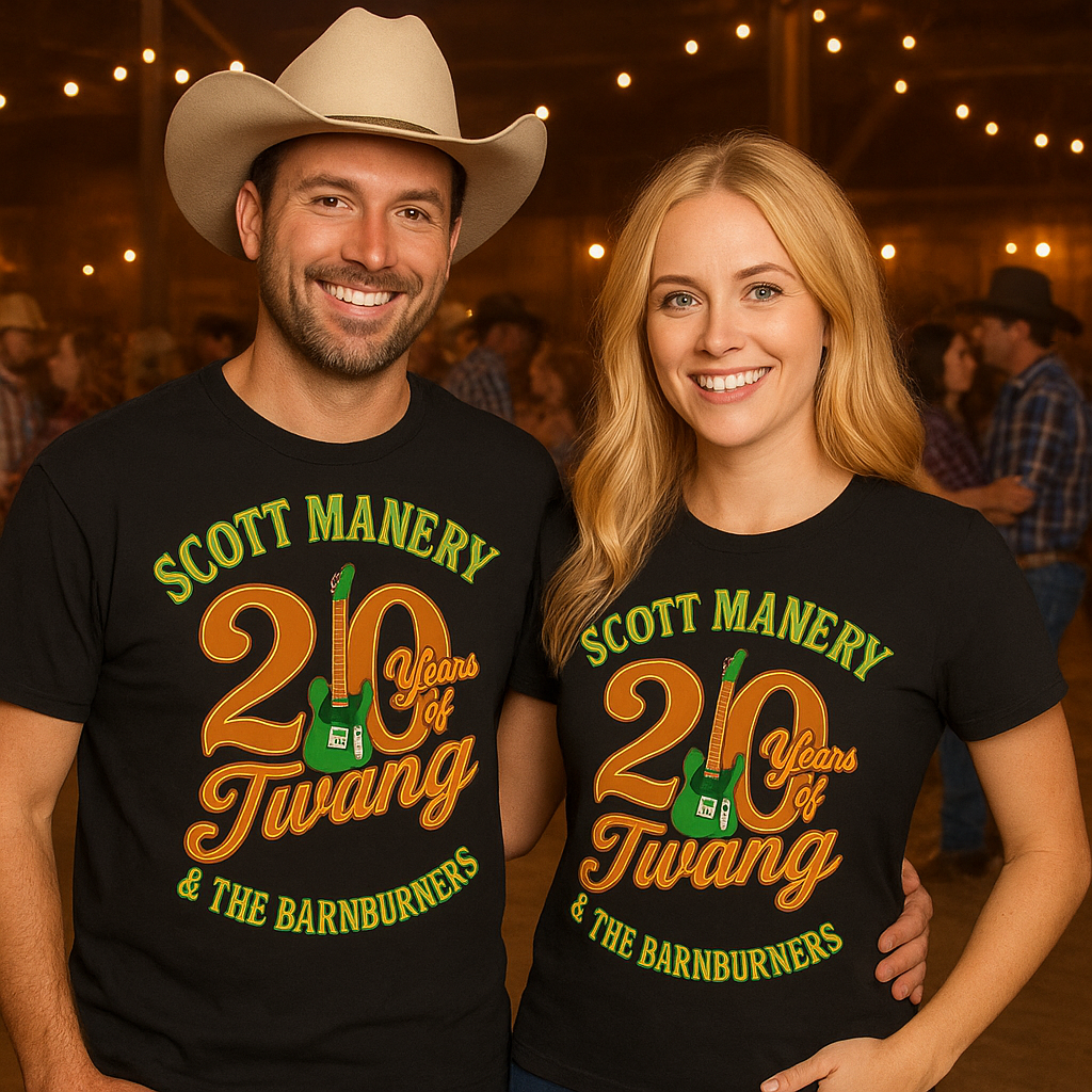 Scott Manery & The Barnburners 20th Anniversary T-Shirt