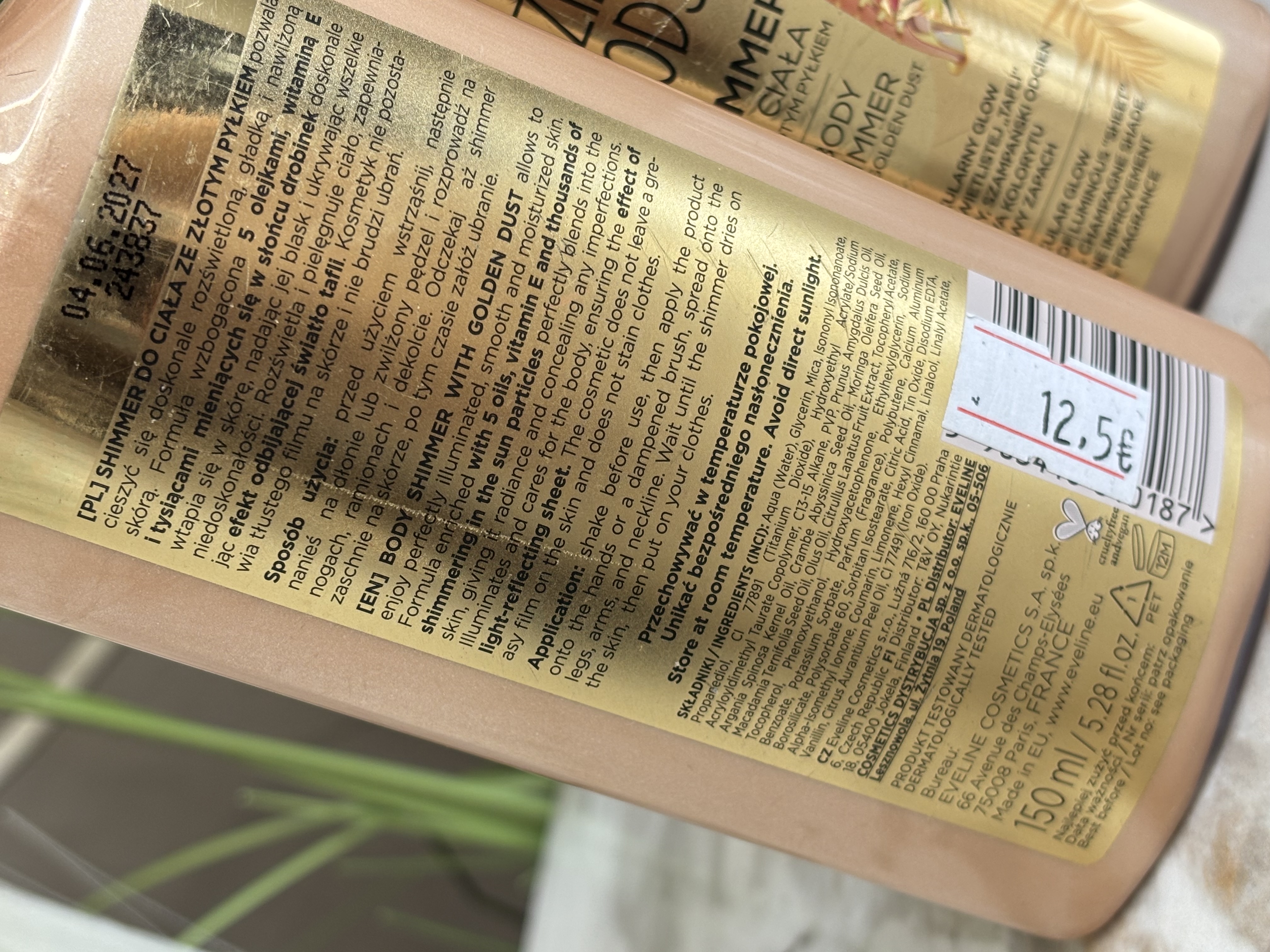 Eveline Brazilian Body Shimmer kūno losjonas