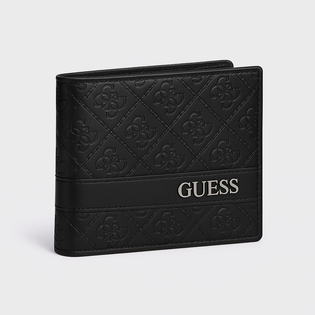GUESS Men's Black Leather Wallet