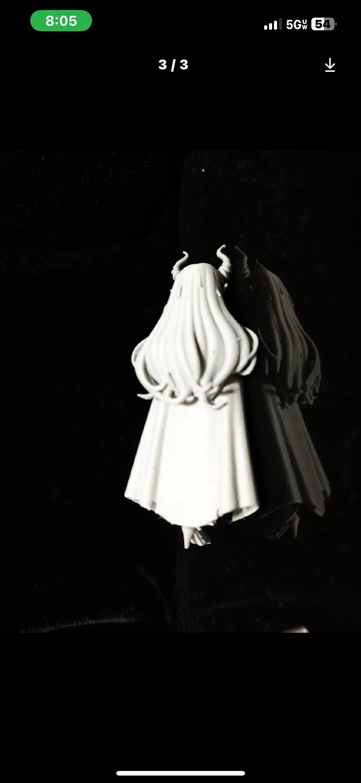 White Anime Girl Figurine