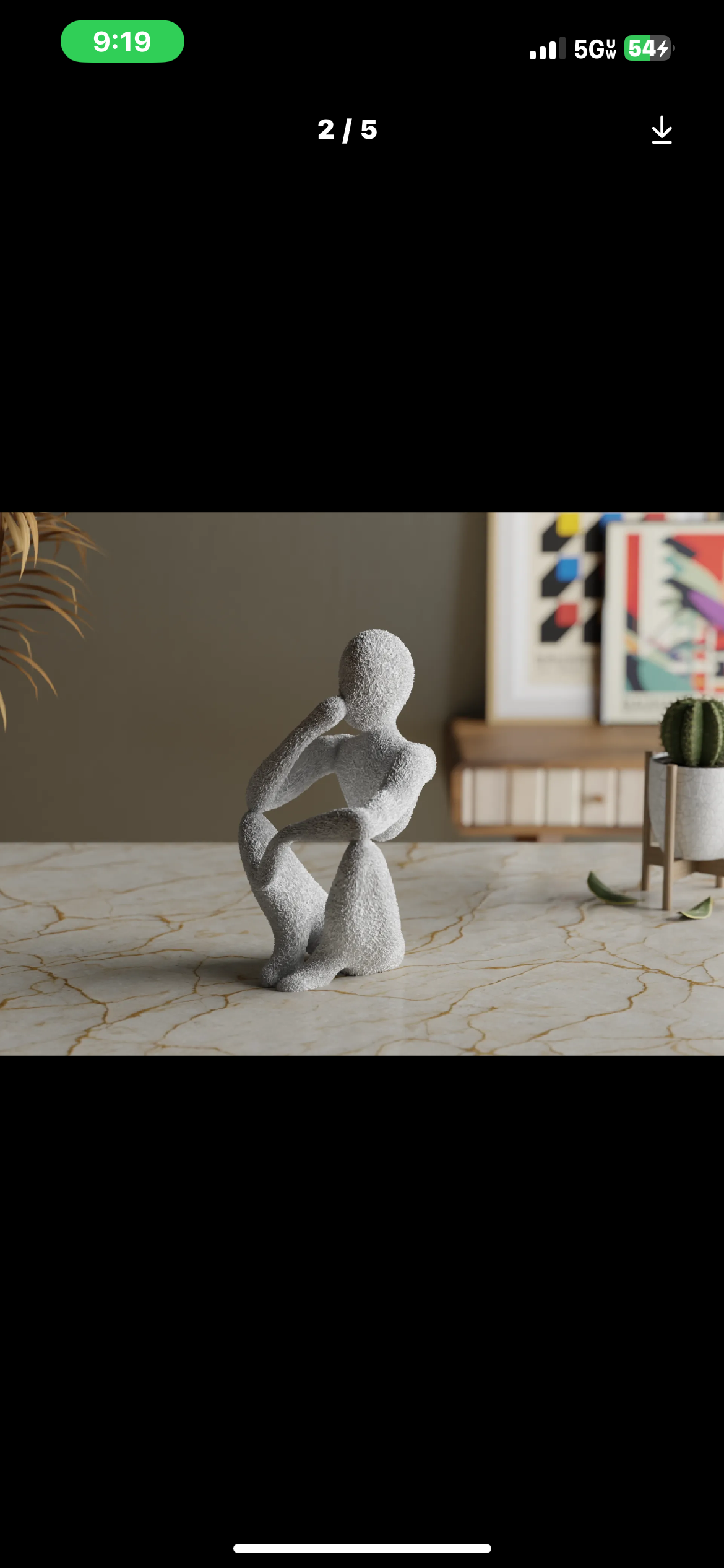 Modern Abstract Thinking Figure Sculpture