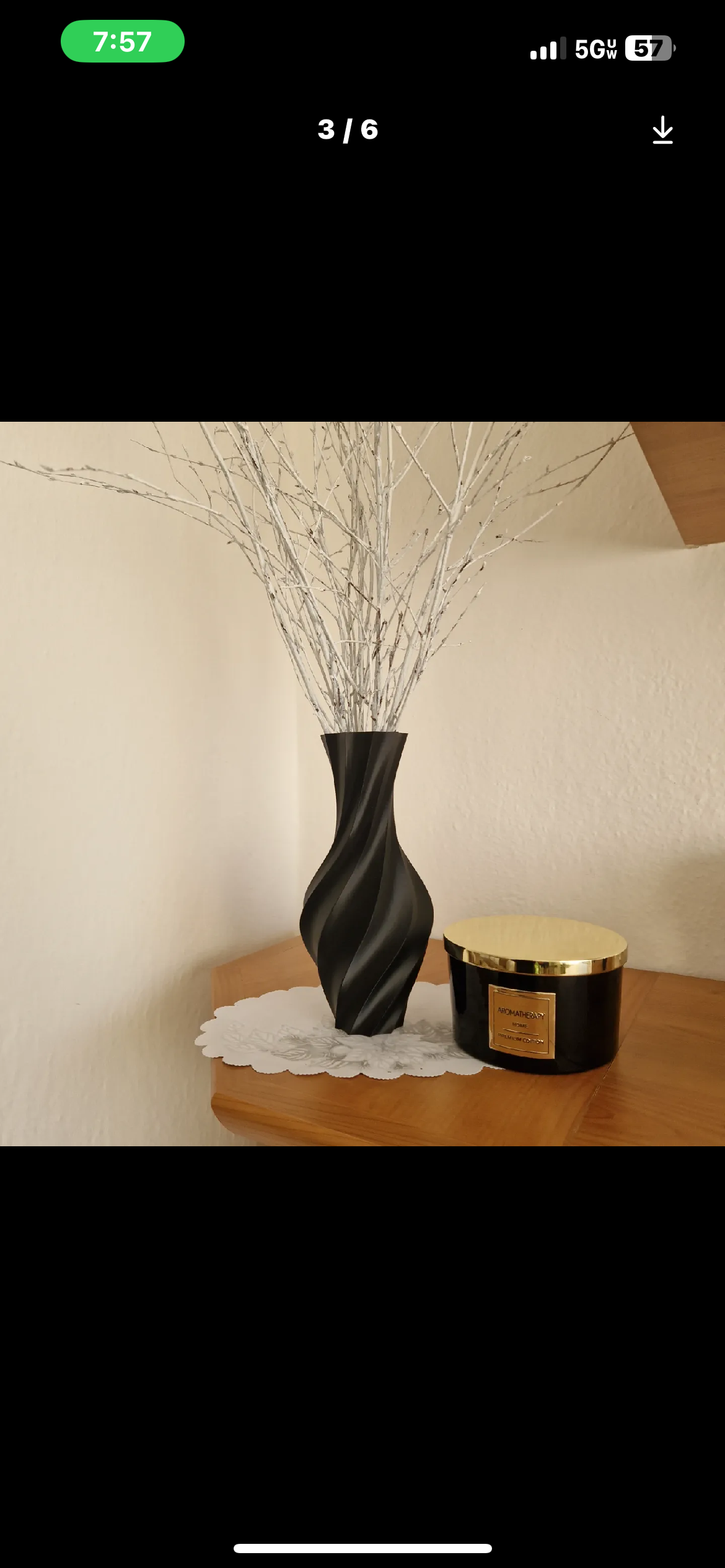 Modern Black Decorative Vase