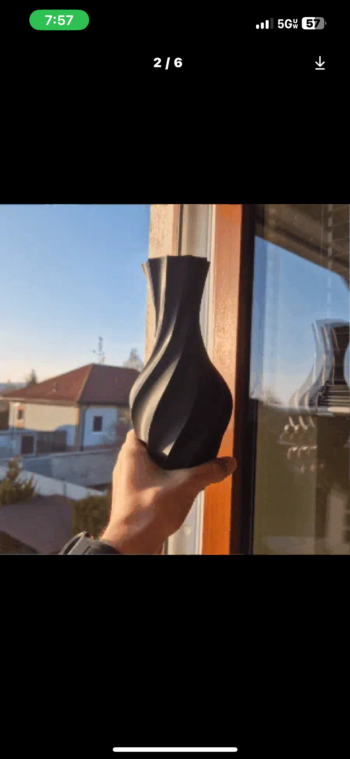 Modern Black Decorative Vase