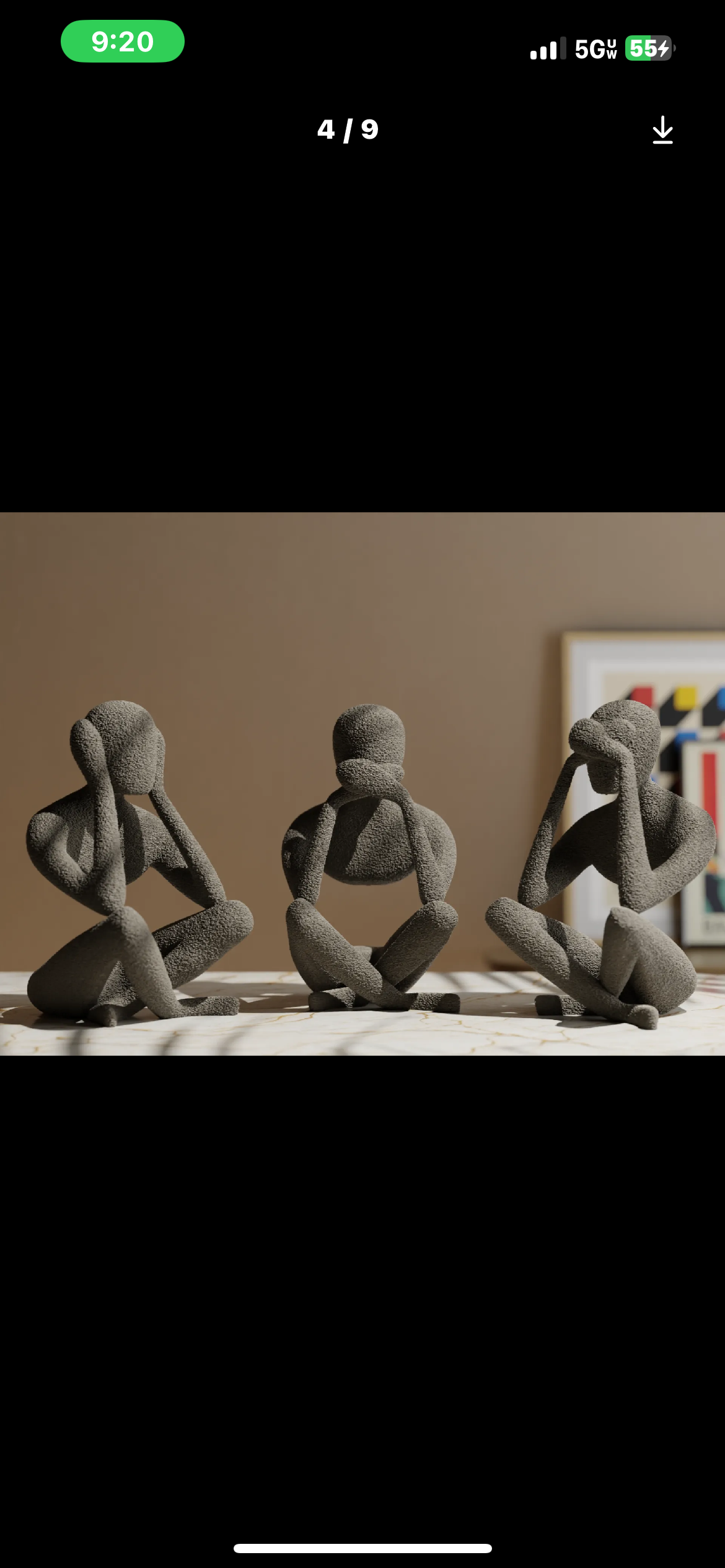 Abstract Thinking Statue Set