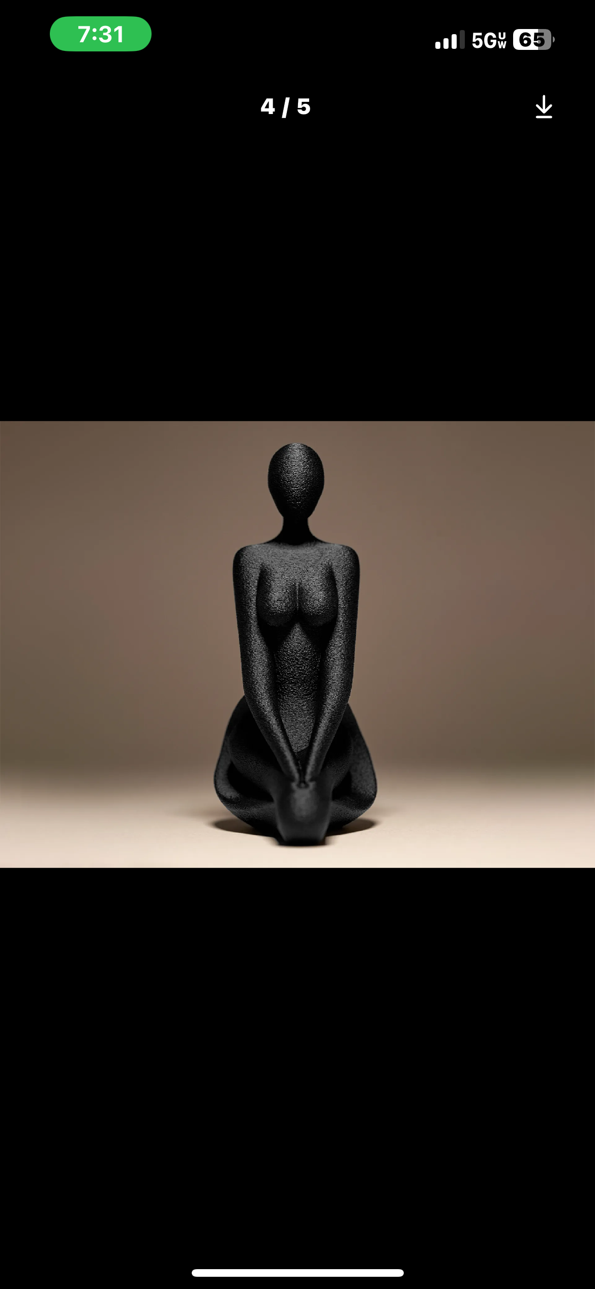 Modern Black Female Figurine