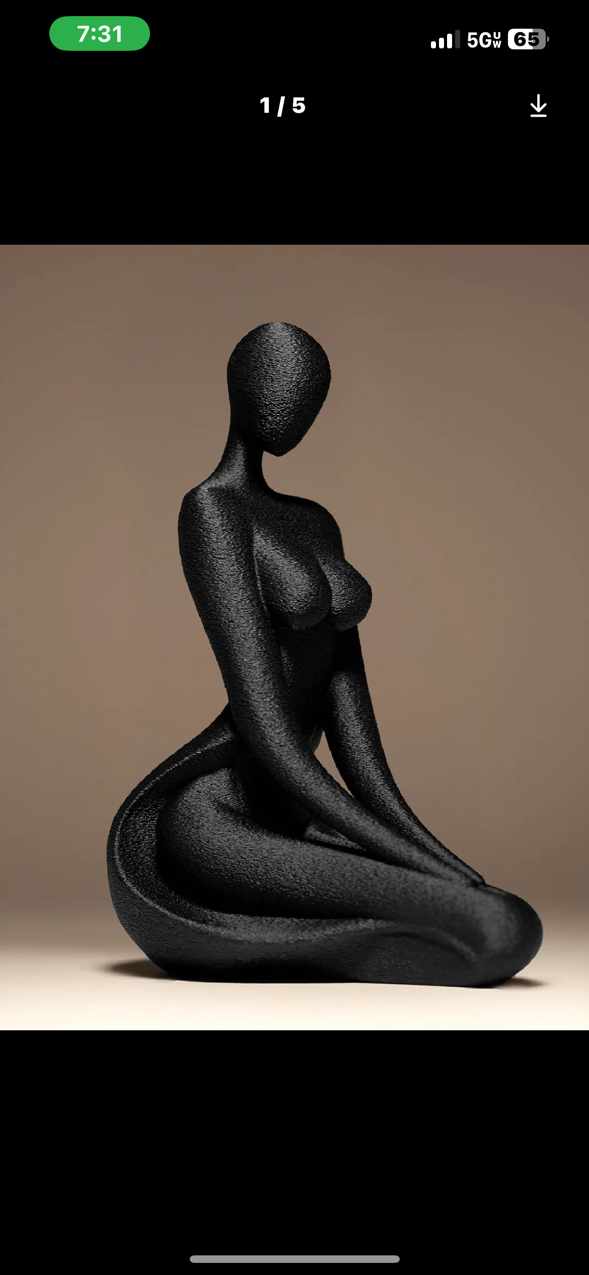 Modern Black Female Figurine