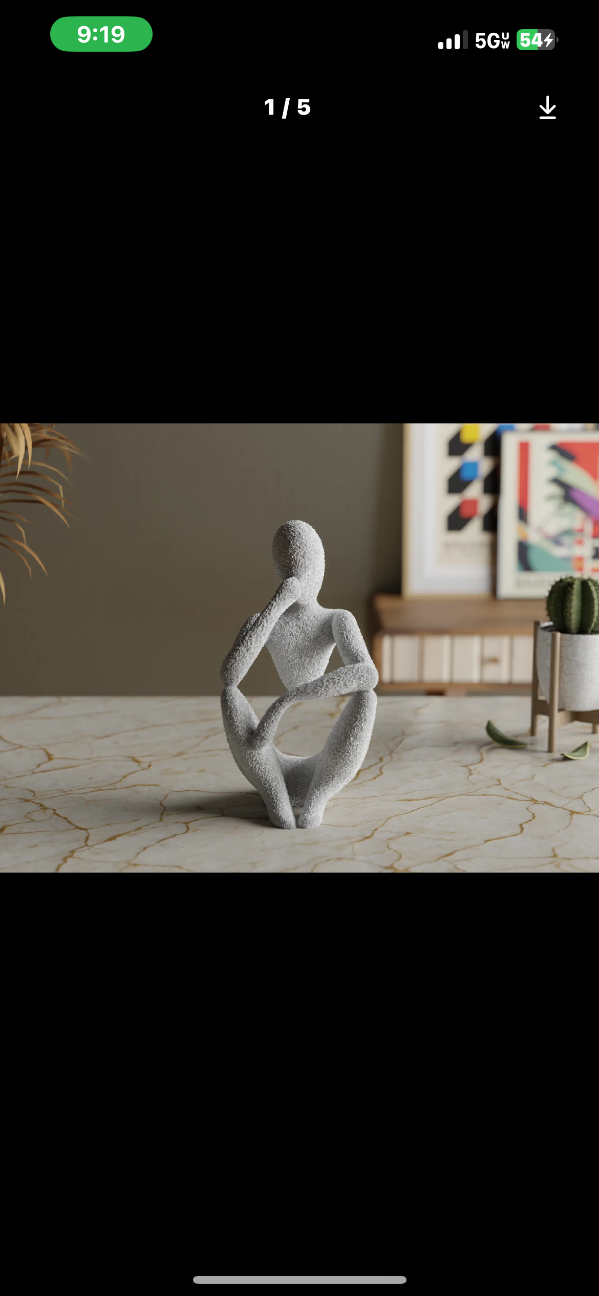 Modern Abstract Thinking Figure Sculpture