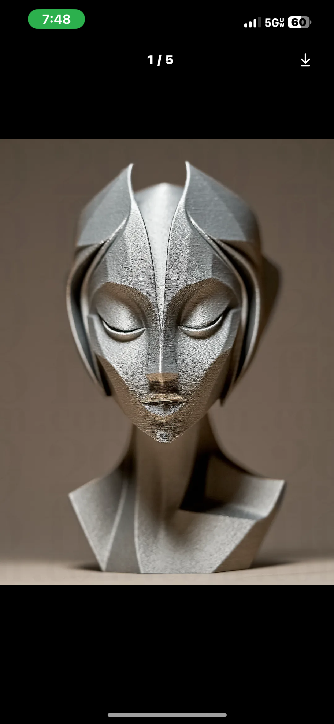 Futuristic Metallic statue
