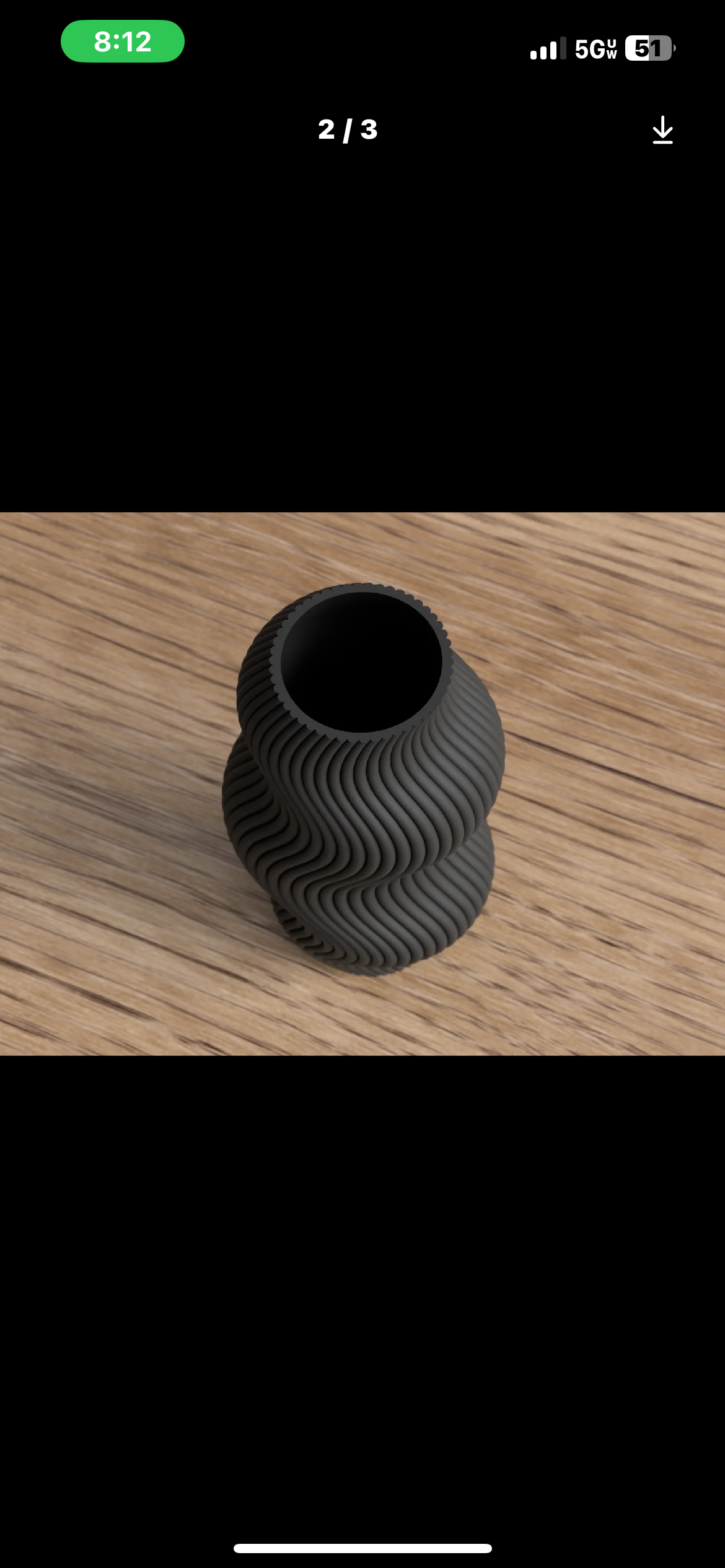 Modern Black polara Vase