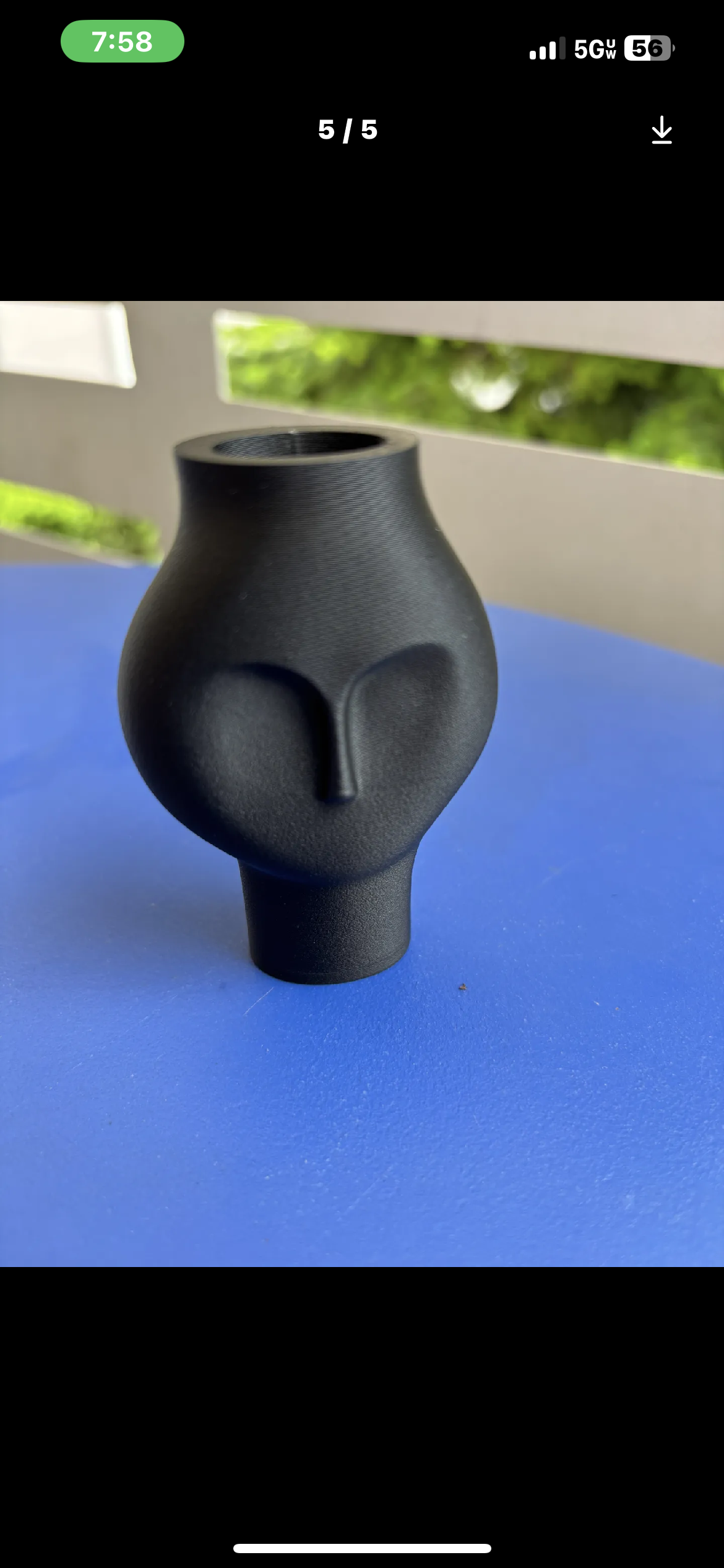 Modern Black Decorative Vase