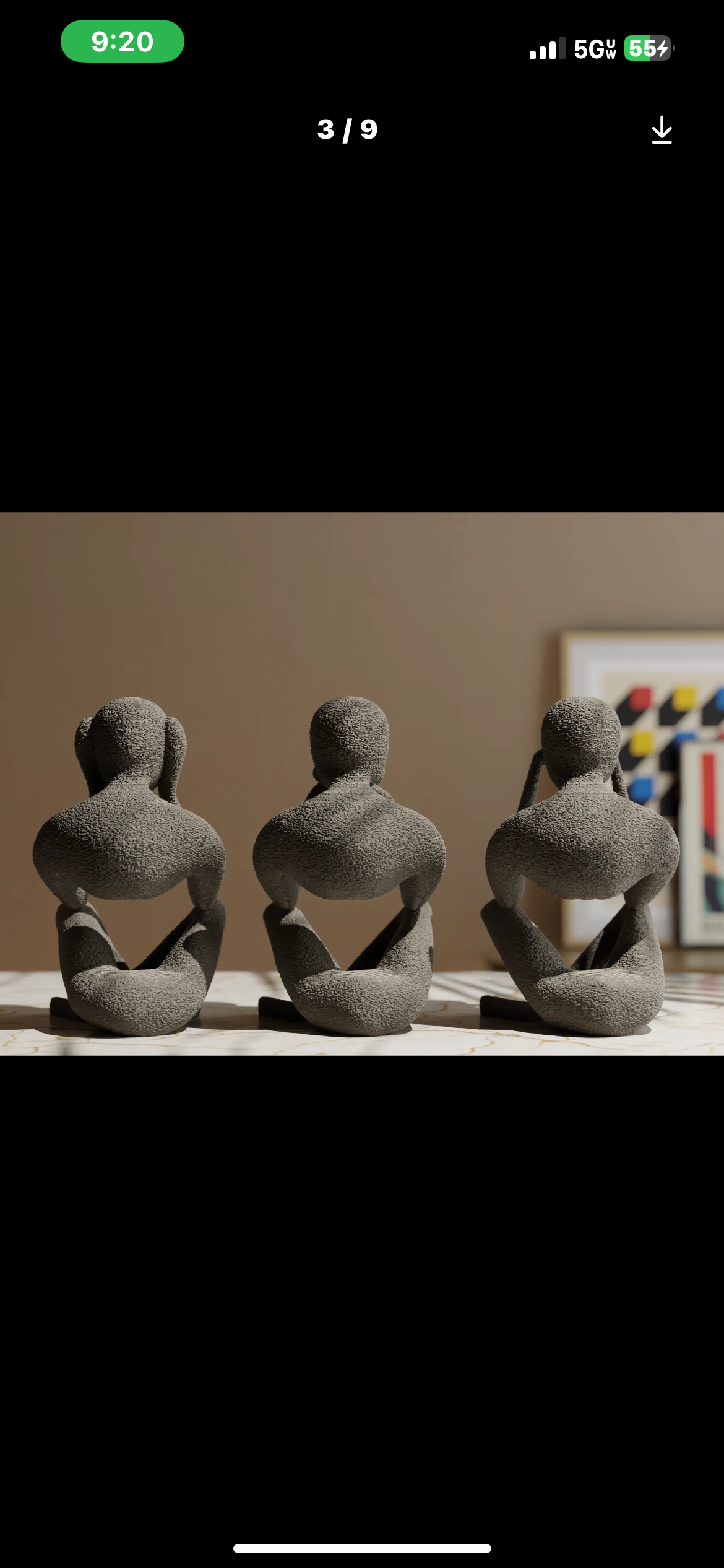 Abstract Thinking Statue Set