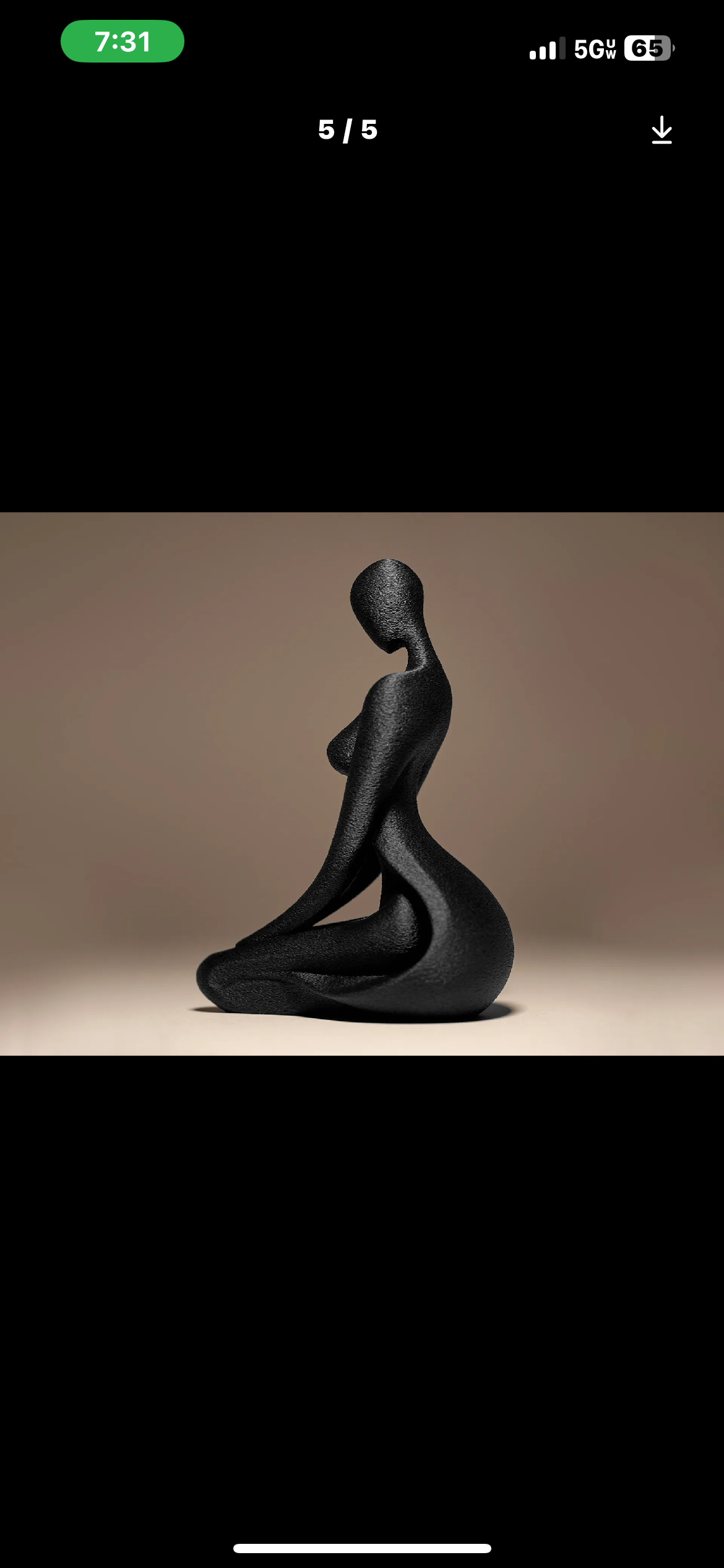 Modern Black Female Figurine