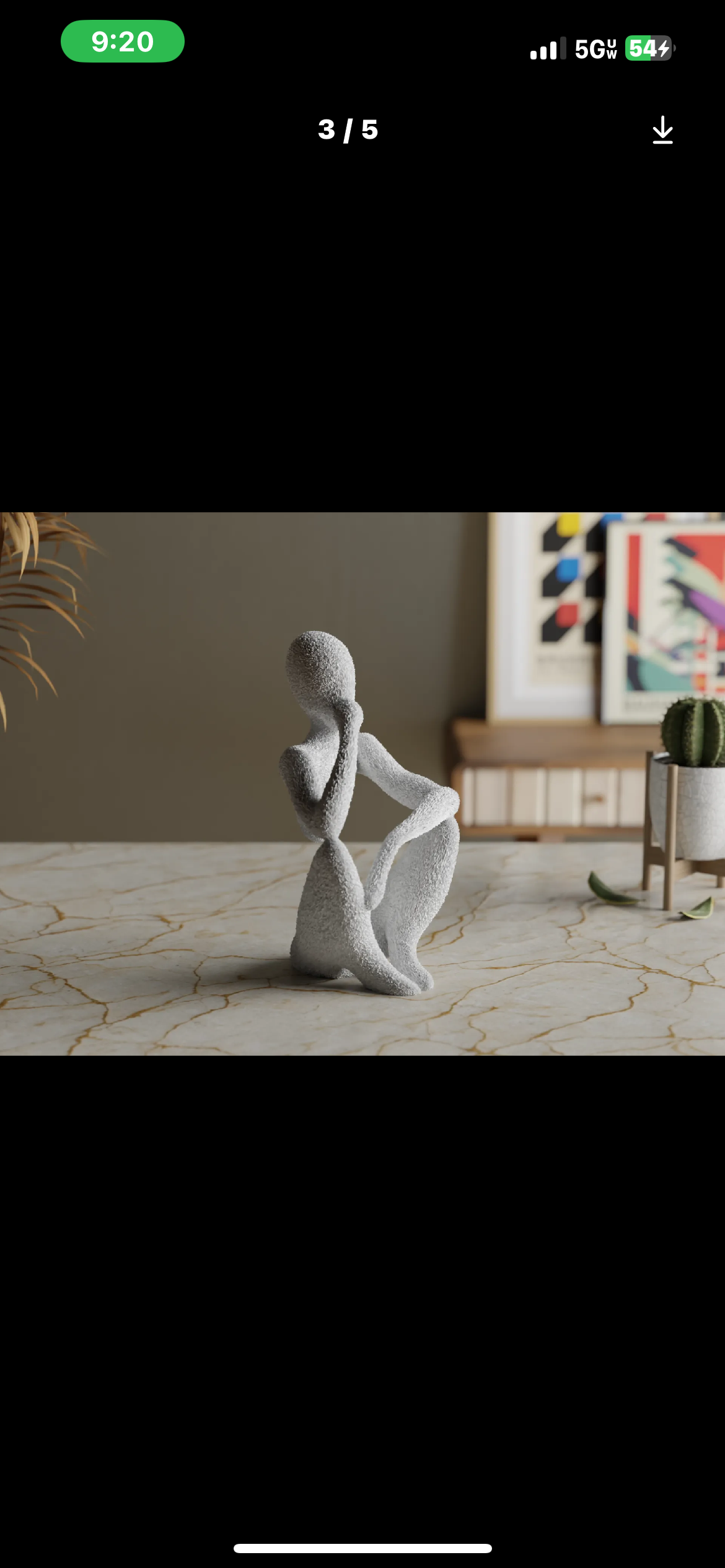 Modern Abstract Thinking Figure Sculpture