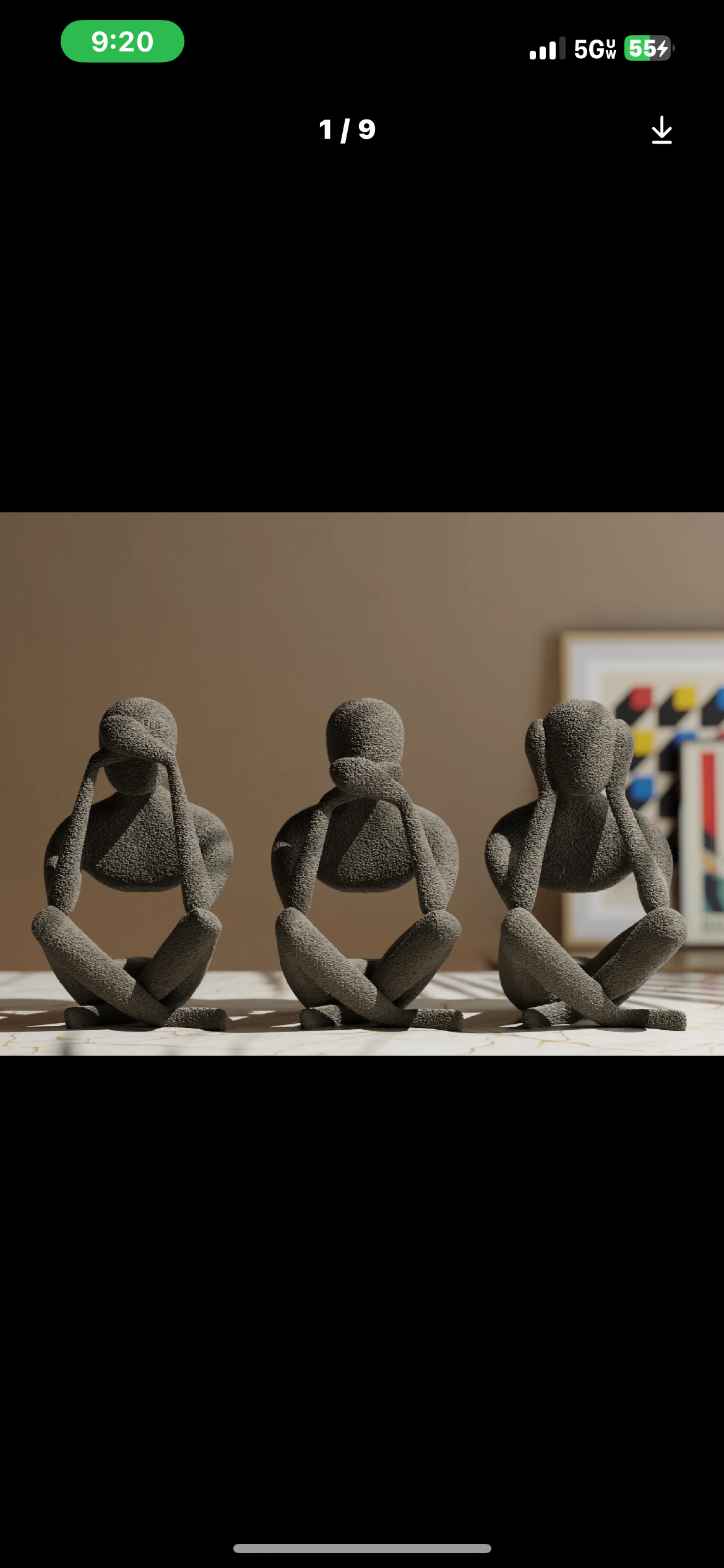 Abstract Thinking Statue Set