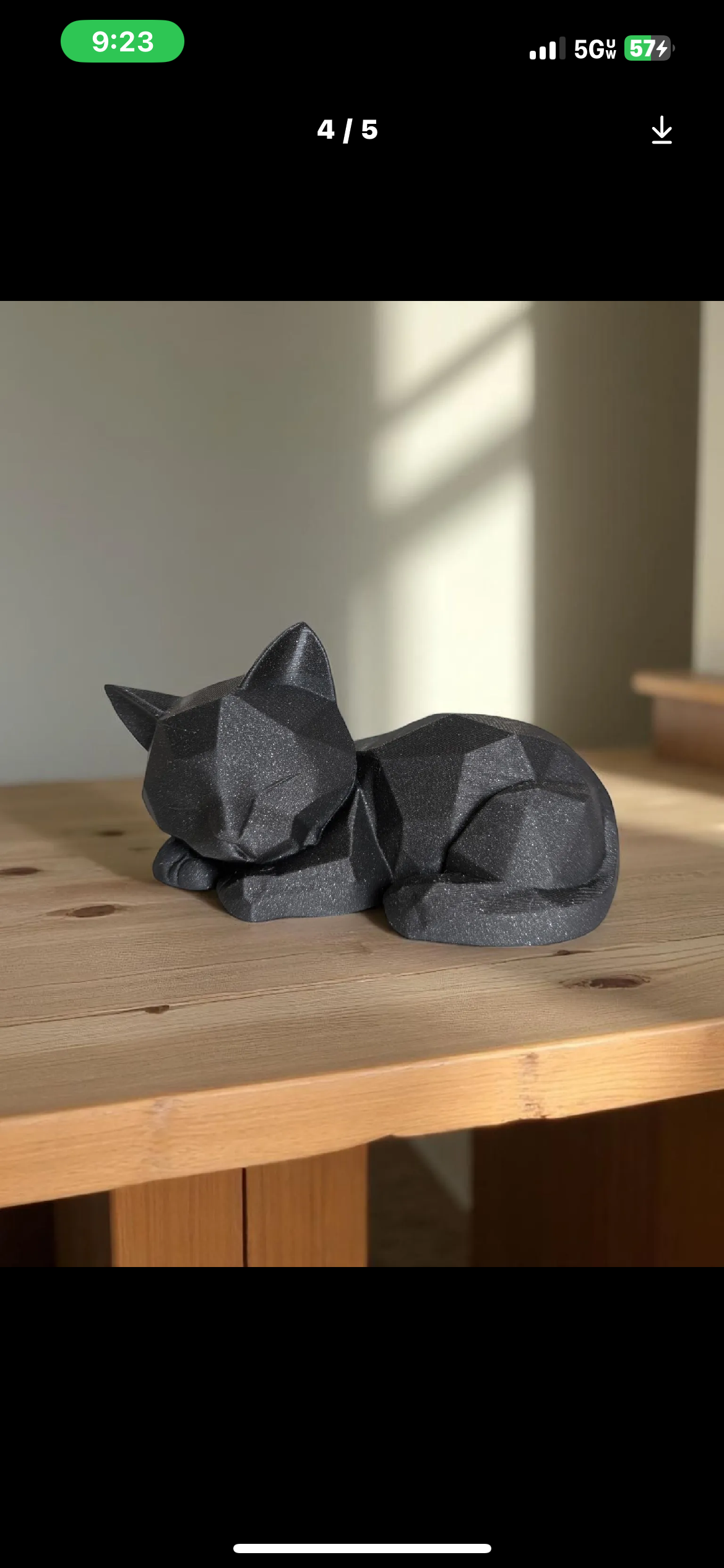 Geometric Cat Sculpture